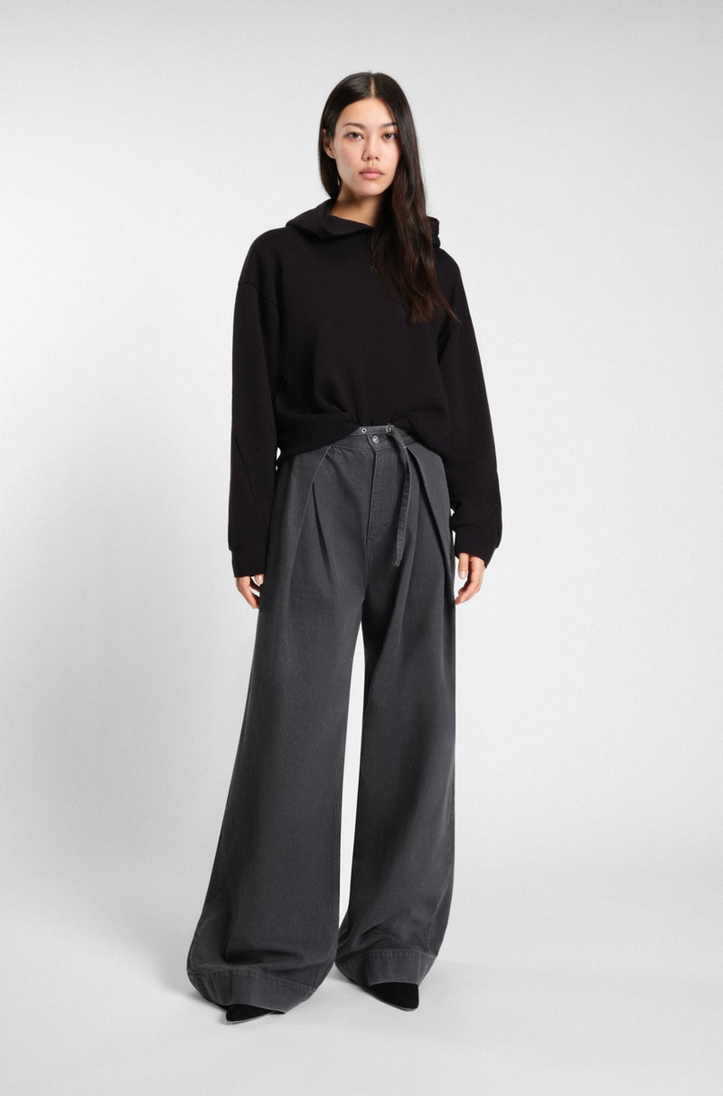 BOSS WIDE-LEG BELTED JEANS WITH FRONT PLEATS outlook