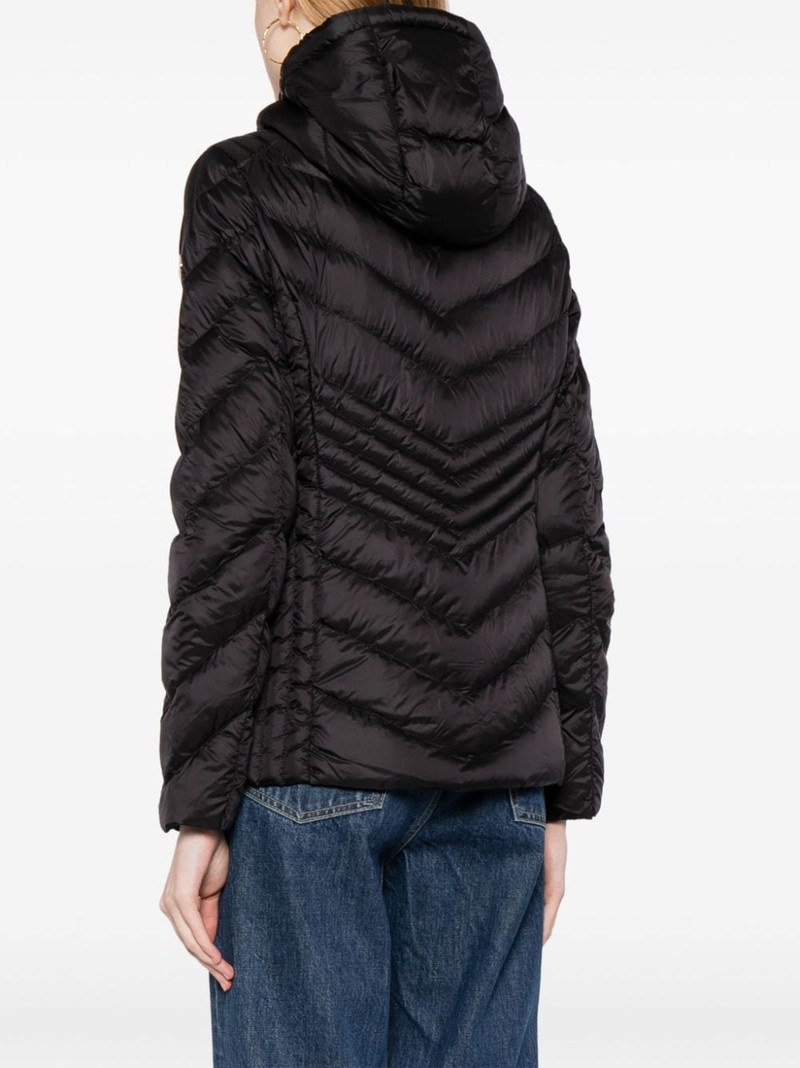 chevron-quilted hooded jacket 4
