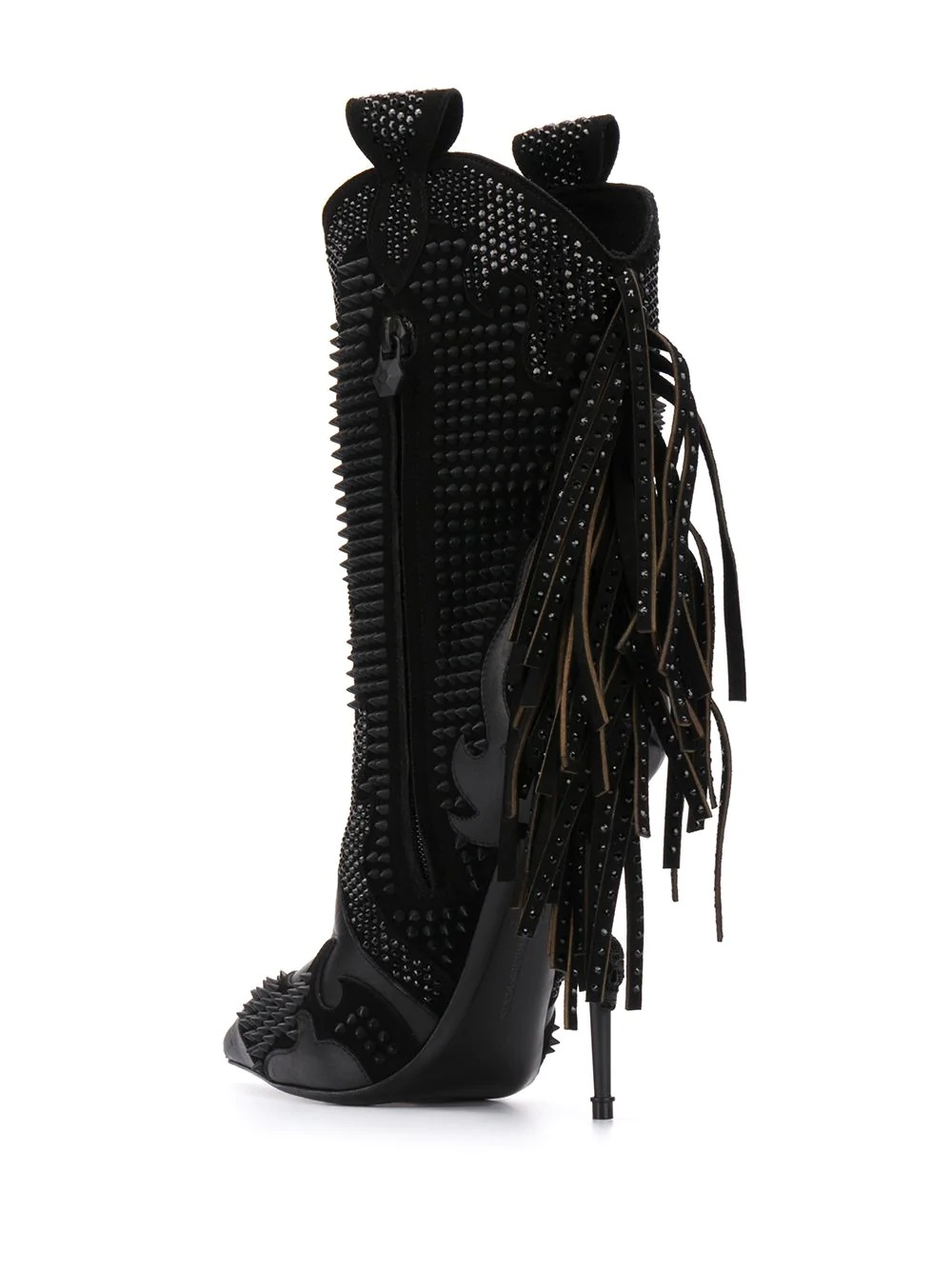 Cowboy 130mm fringed boots - 3