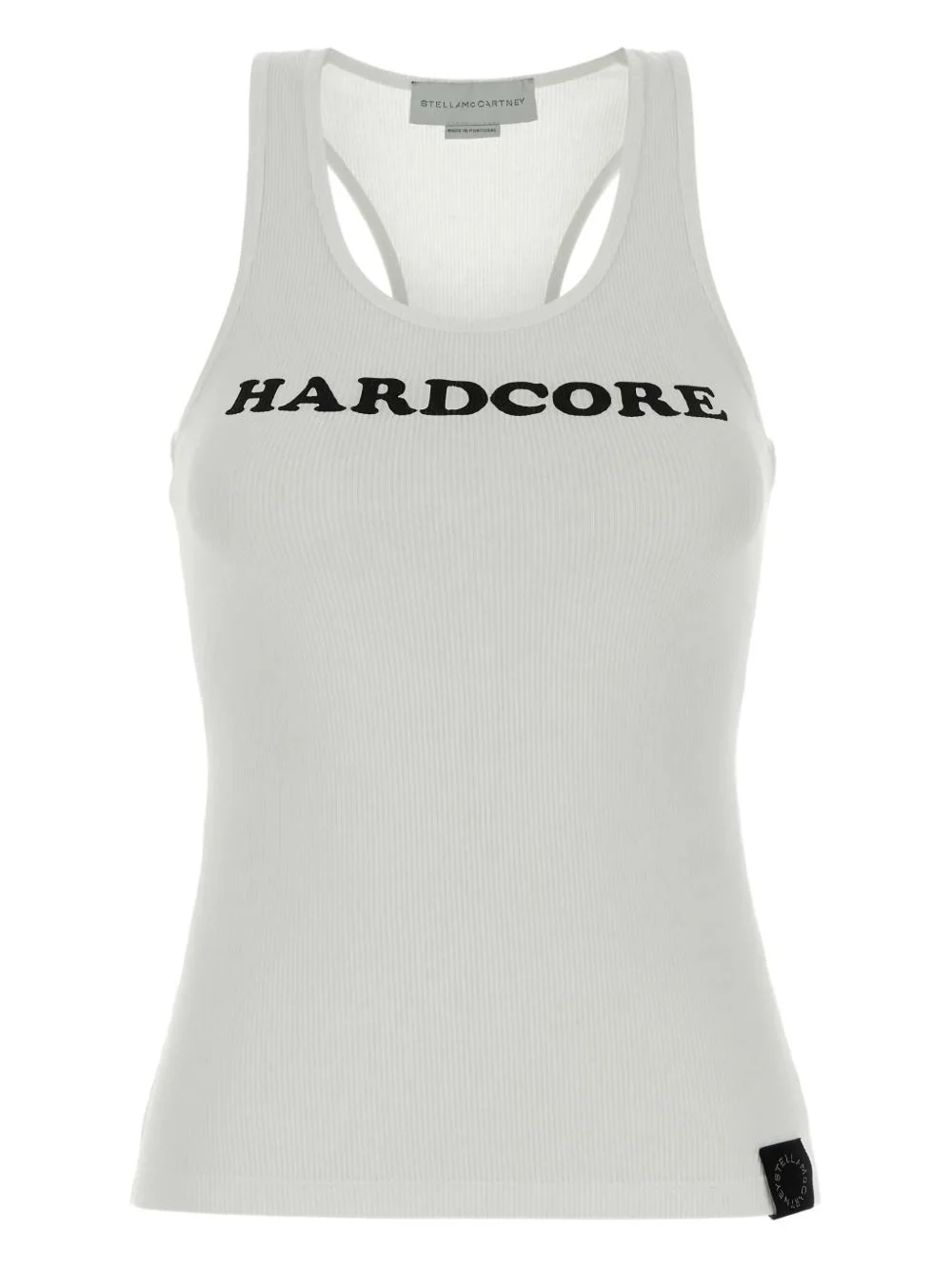 Hardcore slogan cotton tank top - 1