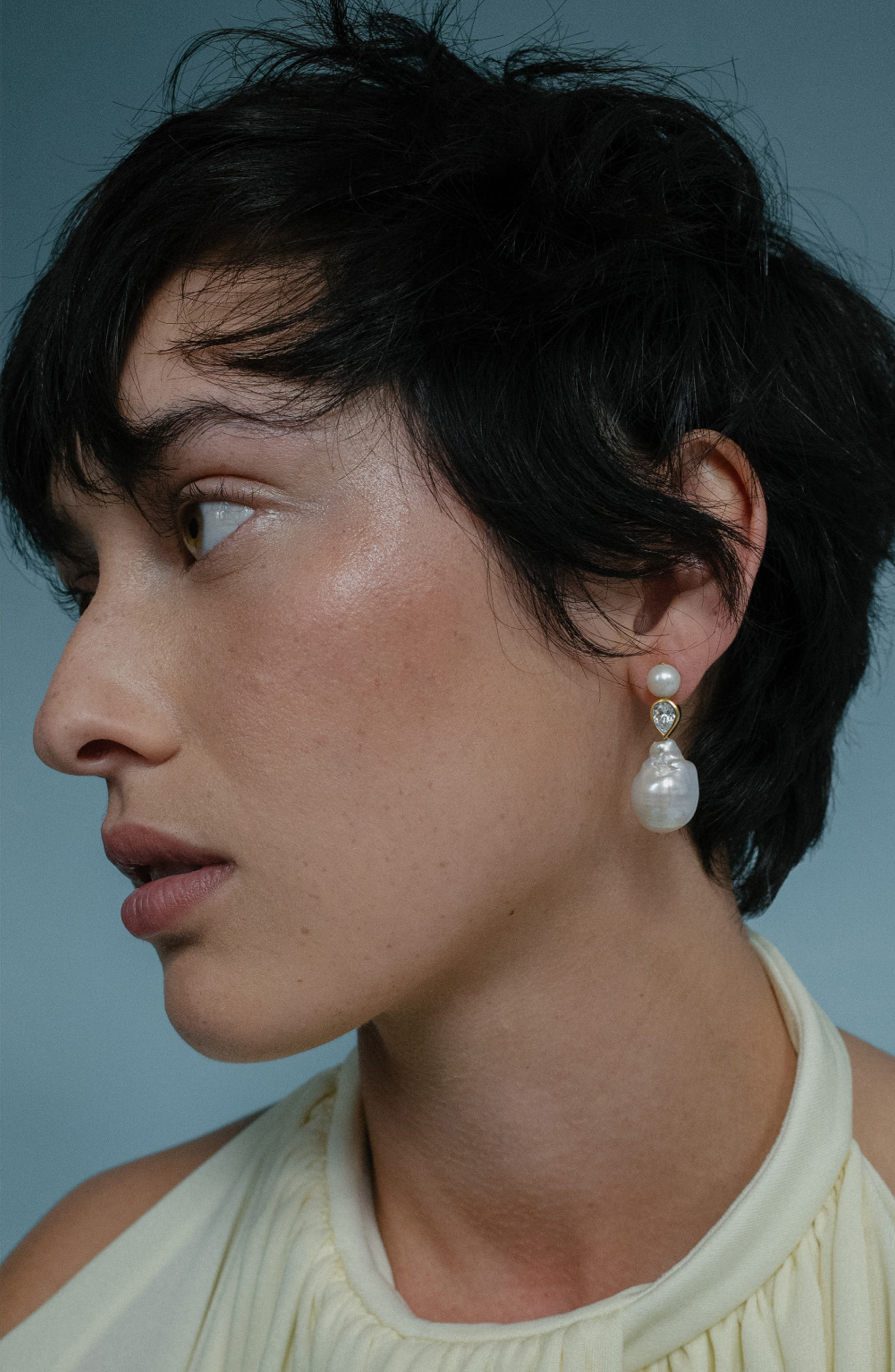 COMPLETEDWORKS Baroque Pearl & Cubic Zirconia Drop Earrings in 18Ct Gold Plated at Nordstrom - 5