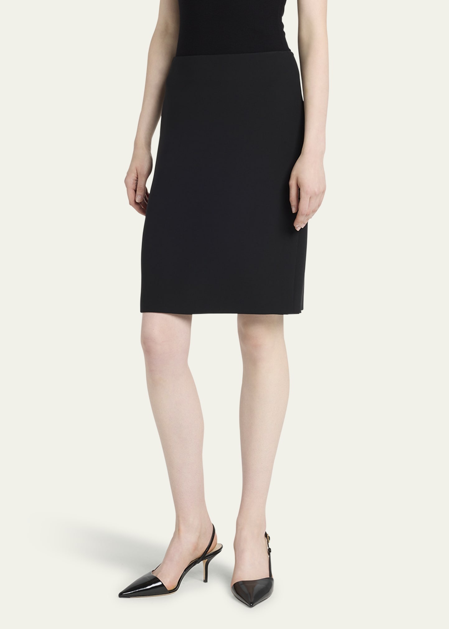 Silk Cady Pencil Skirt - 4