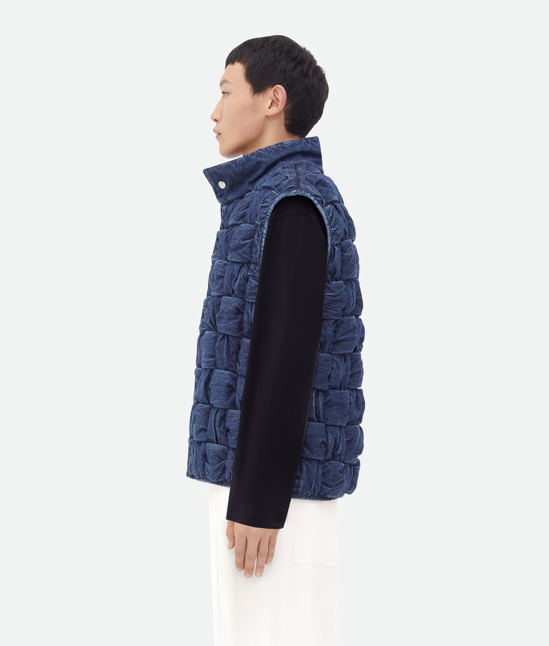 Bottega Veneta Intrecciato Denim Gilet outlook