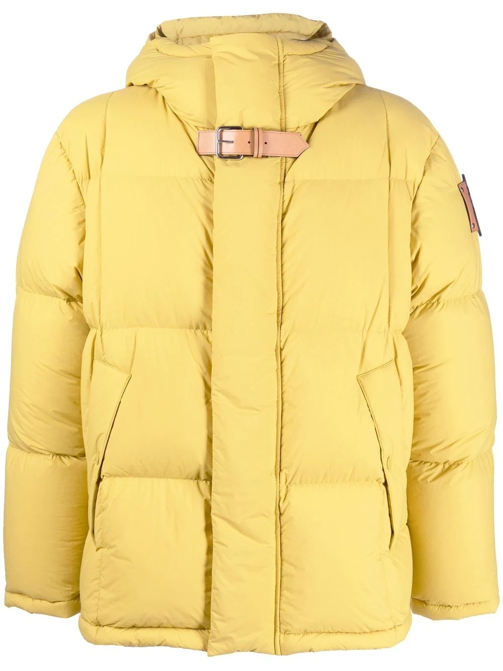 padded hooded down coat - 1