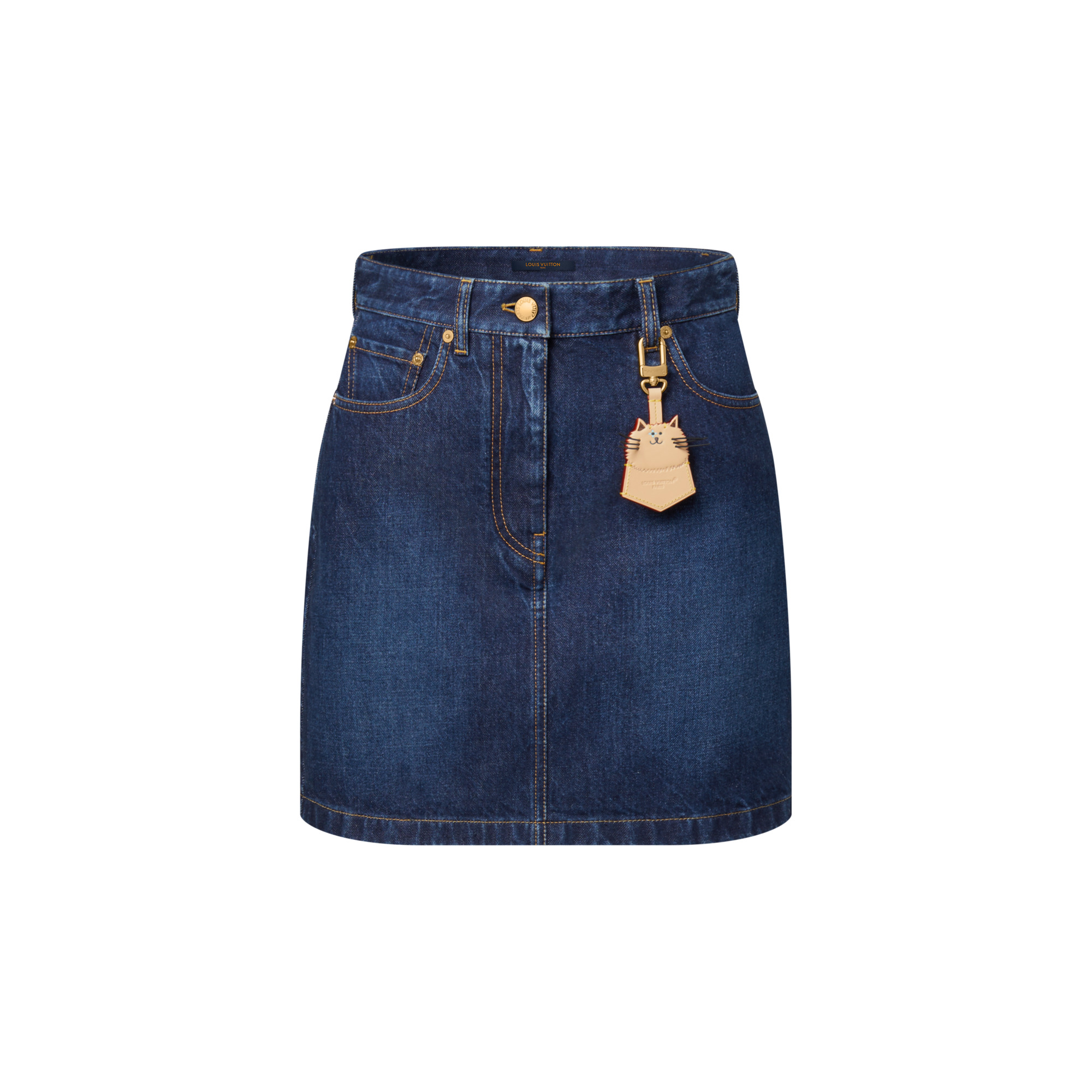 Washed Denim Skirt - 1