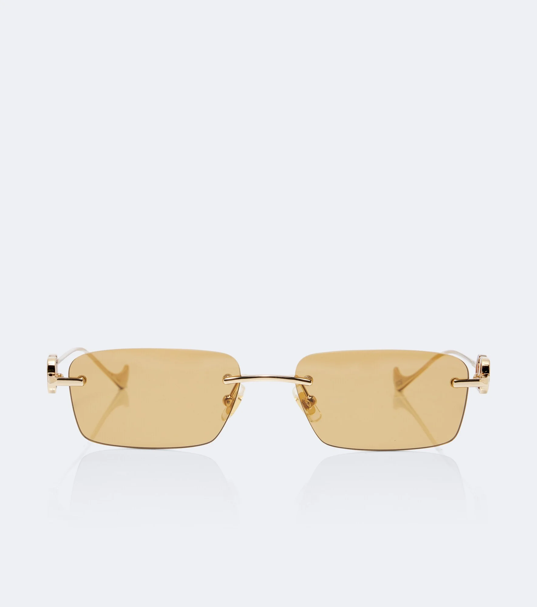Bejewelled VLogo rectangular sunglasses - 1