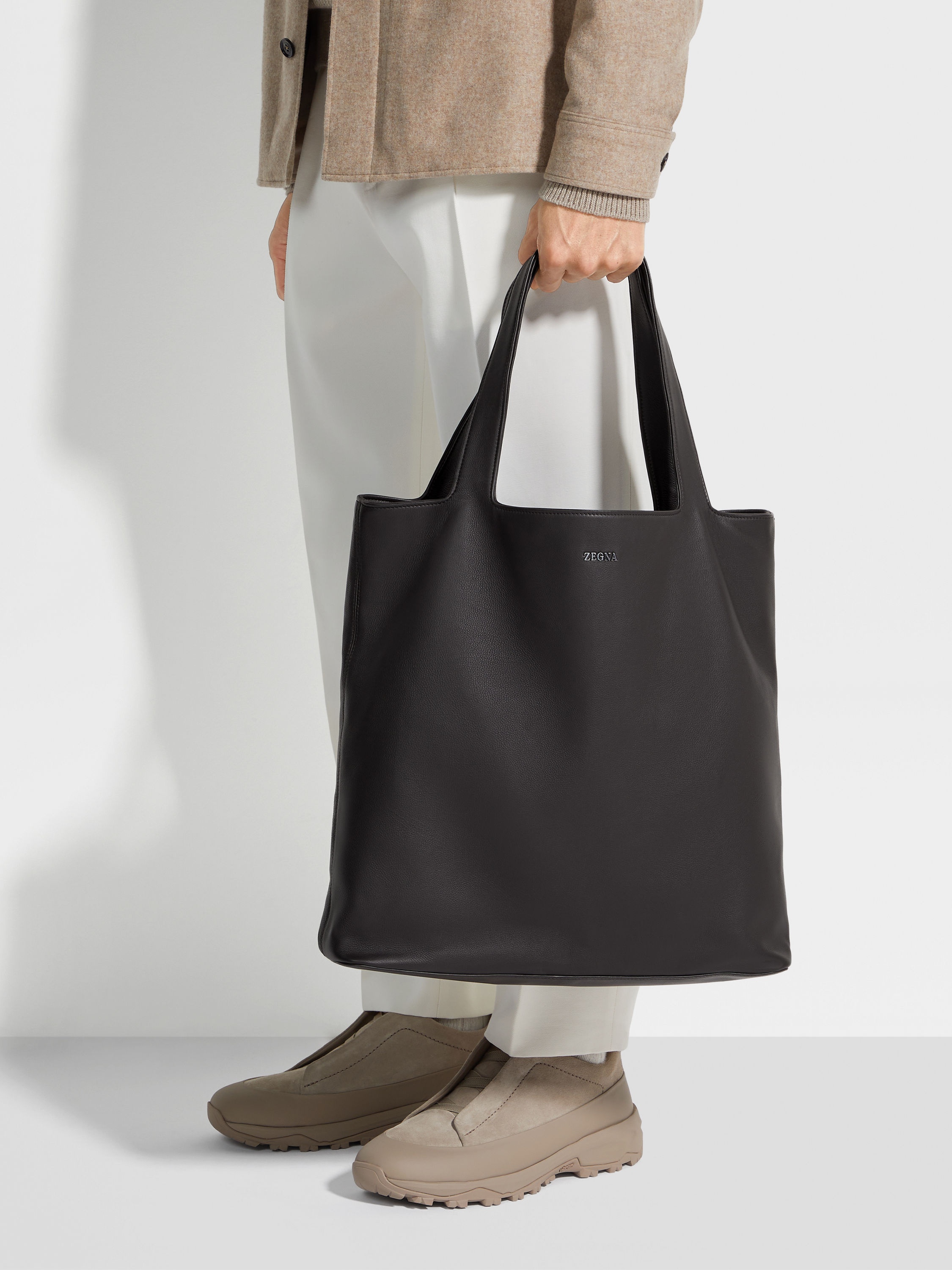 DARK BROWN SECONDSKIN TOTE BAG - 2