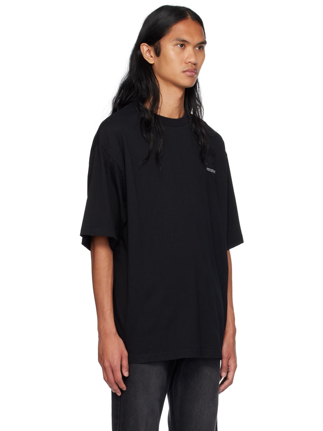 Black Princess Print Damaged T-Shirt - 2