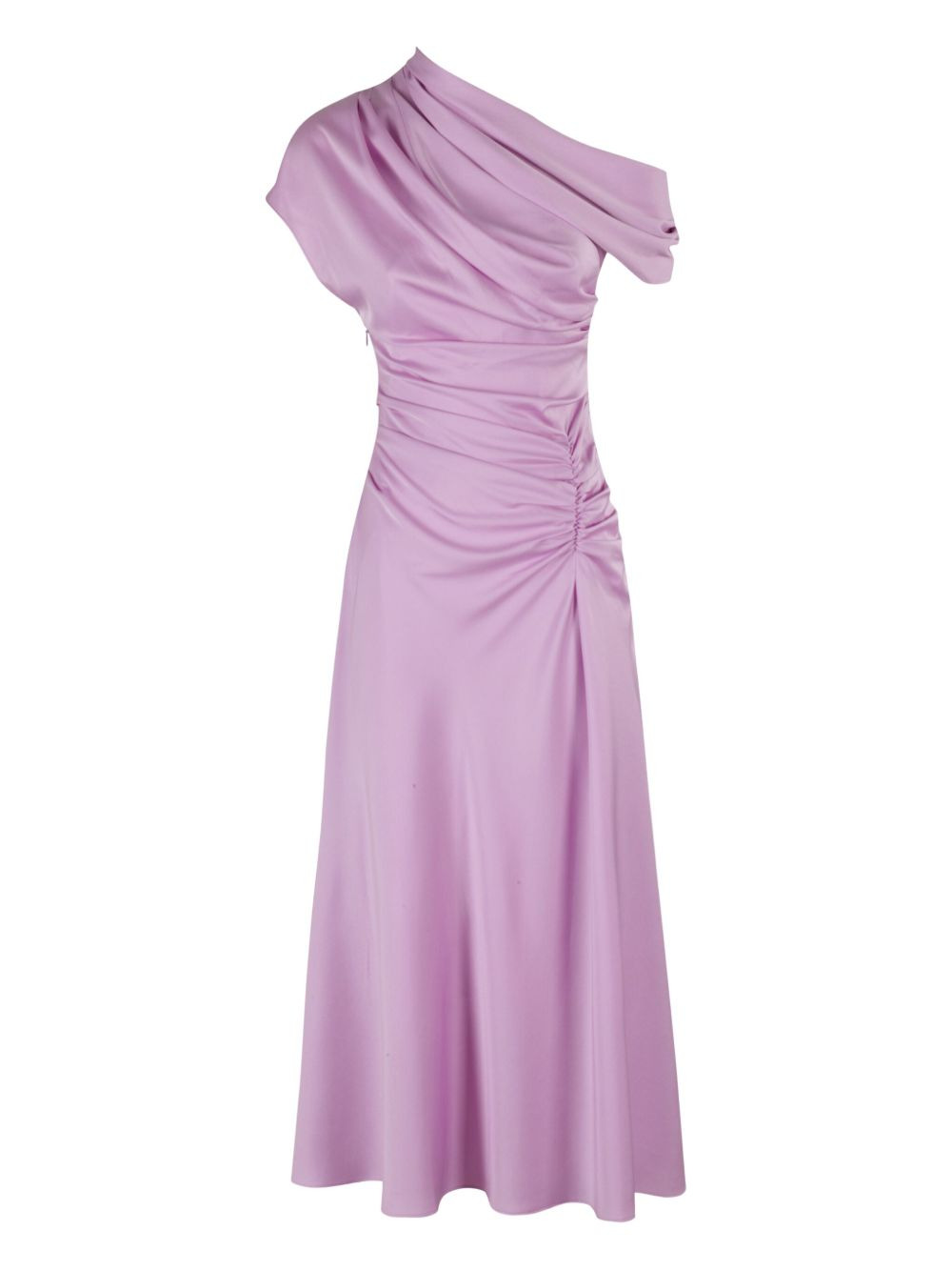 draped one-shoulder dress - 2