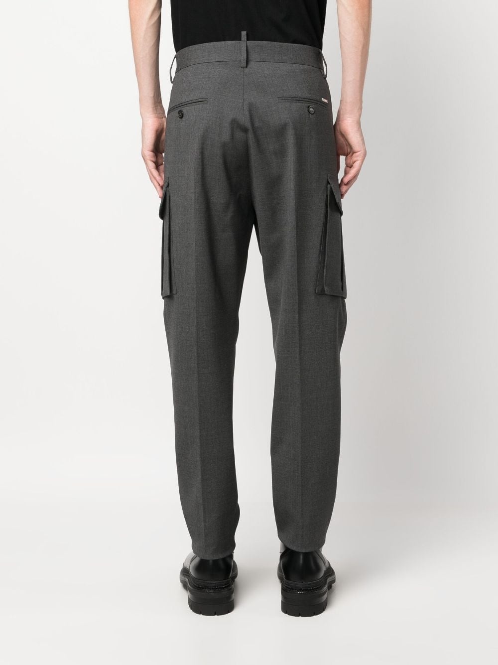 drop-crotch cargo trousers - 4