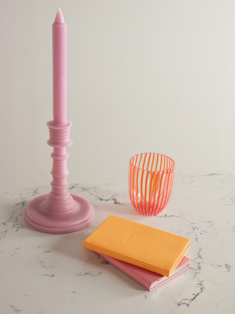 Smythson Set Of Two Panama Textured-leather Notebooks outlook