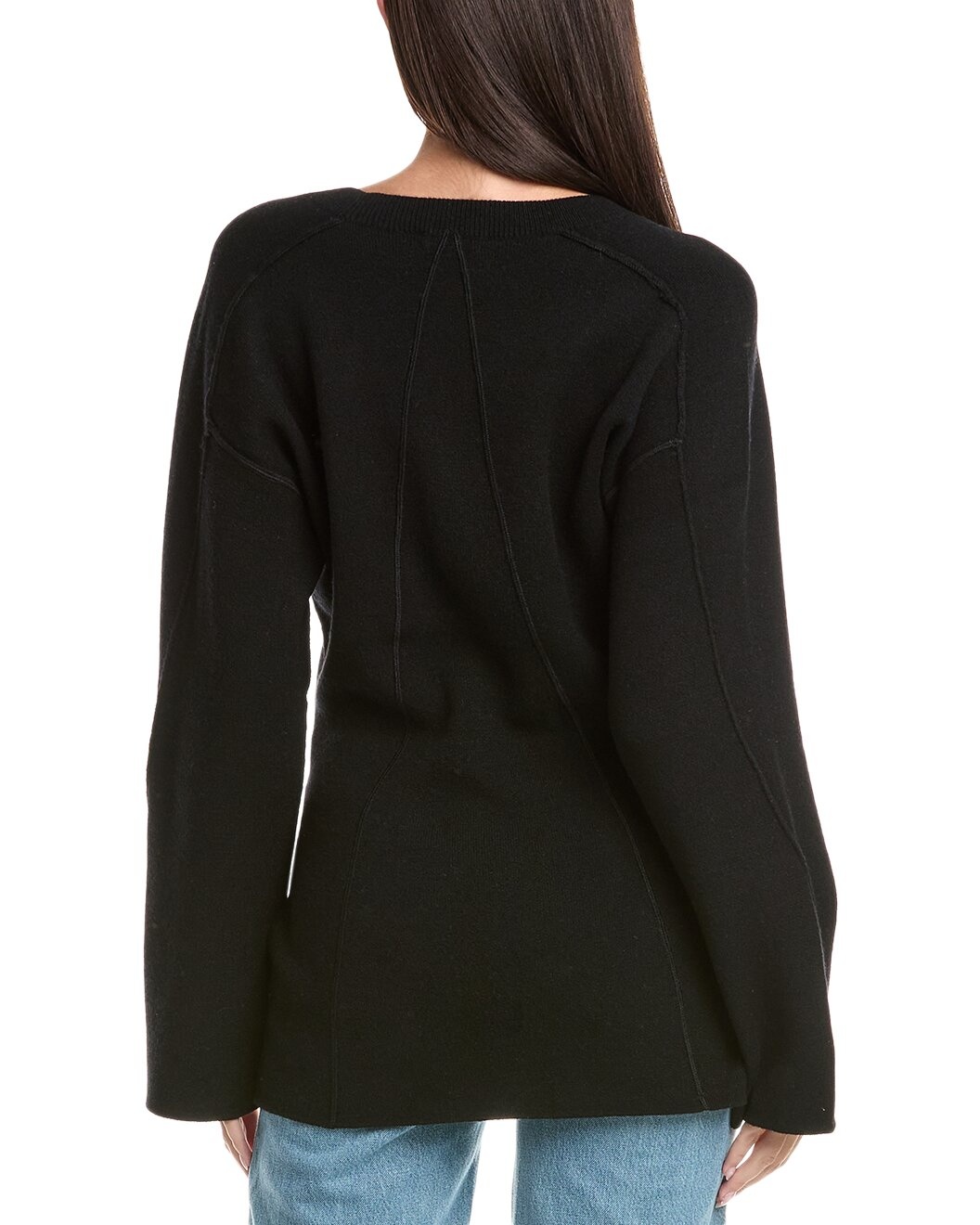 rag & bone Bridget Long V-Neck Wool-Blend Cardigan - 2