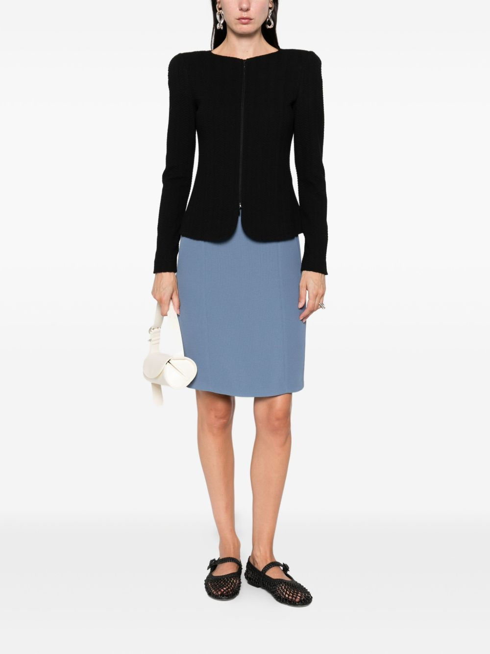 chevron-pattern zip-front jacket - 2