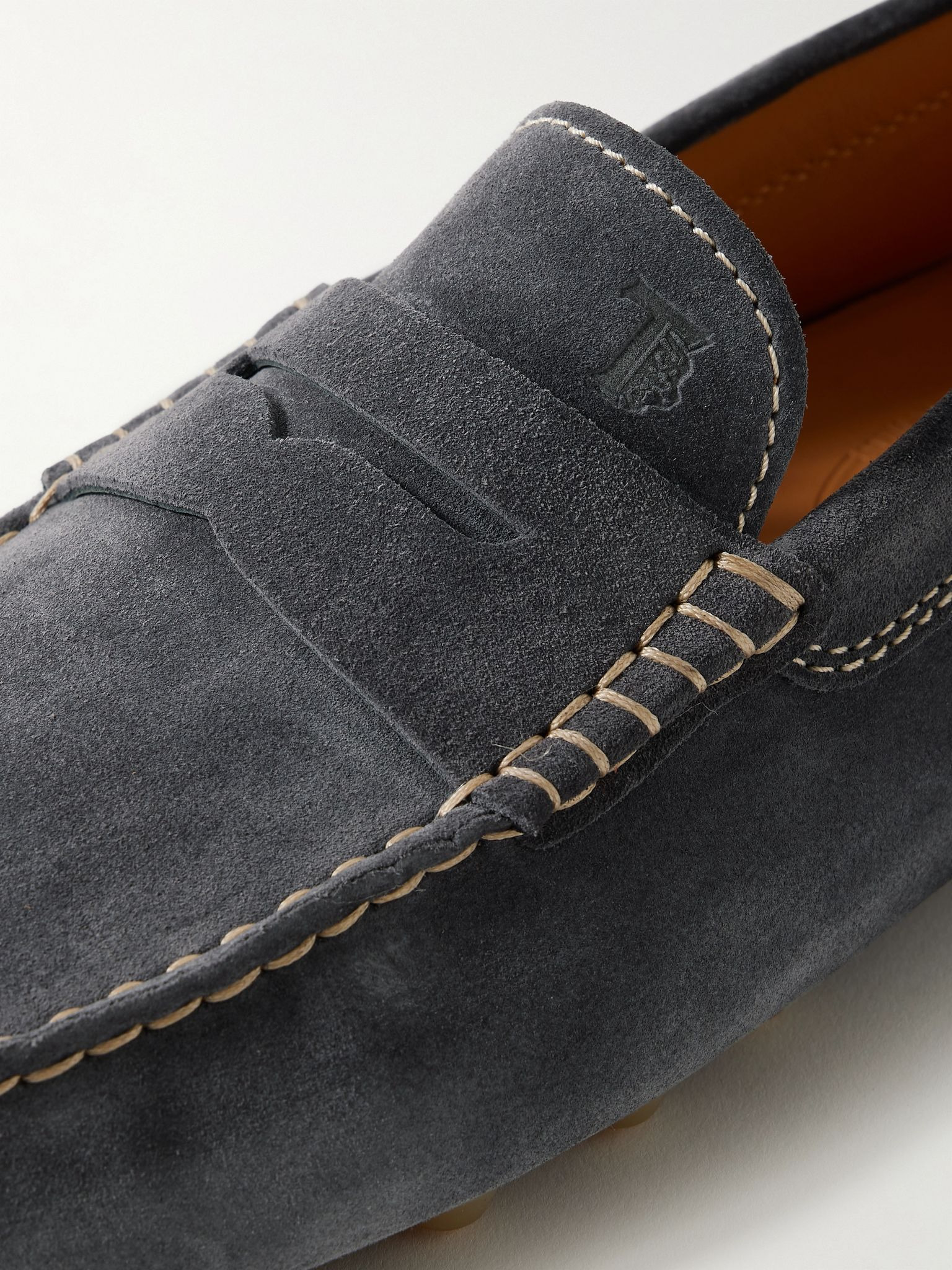 Gommino Suede Driving Shoes Blue - 5