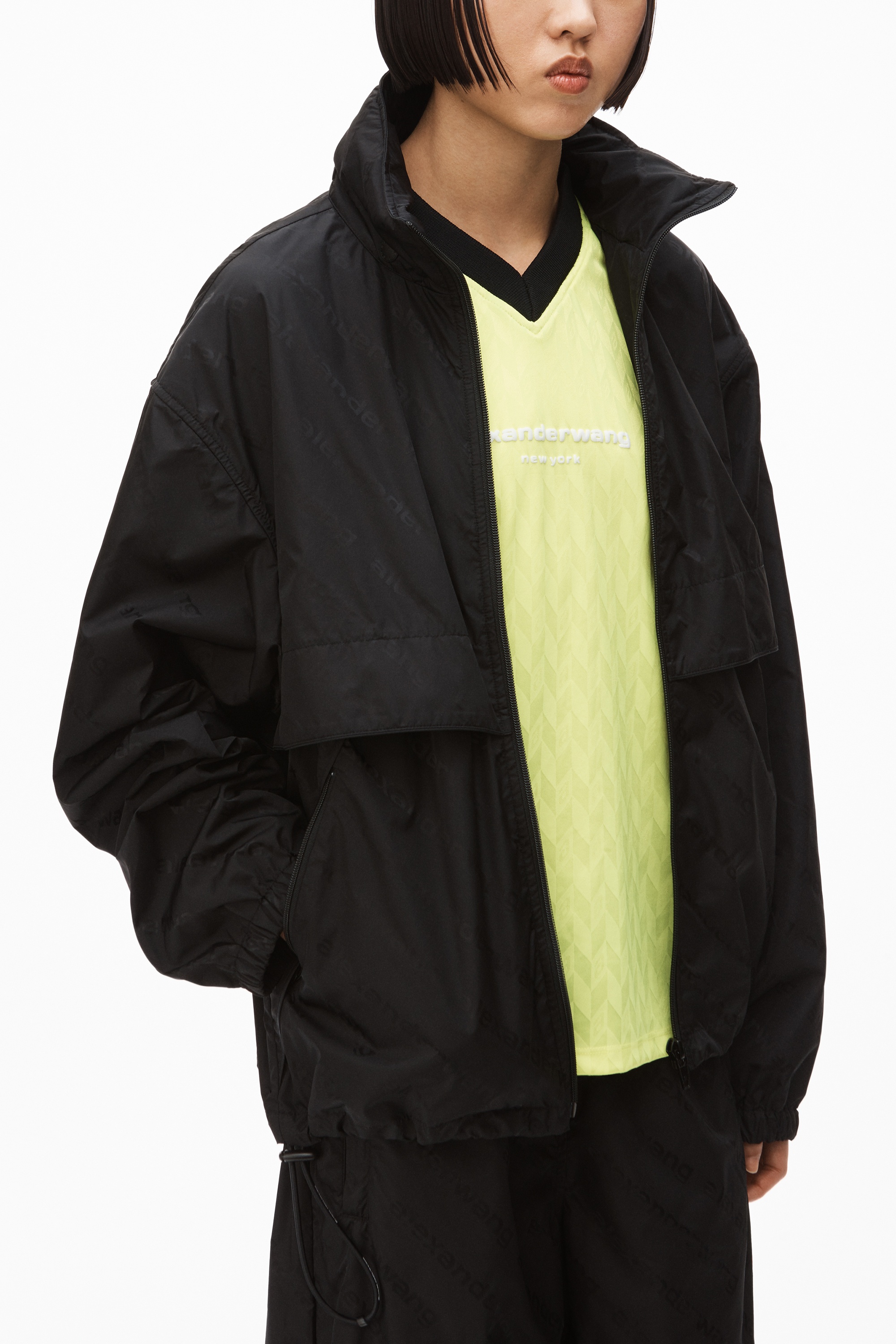 WINDBREAKER IN LOGO JACQUARD NYLON - 4