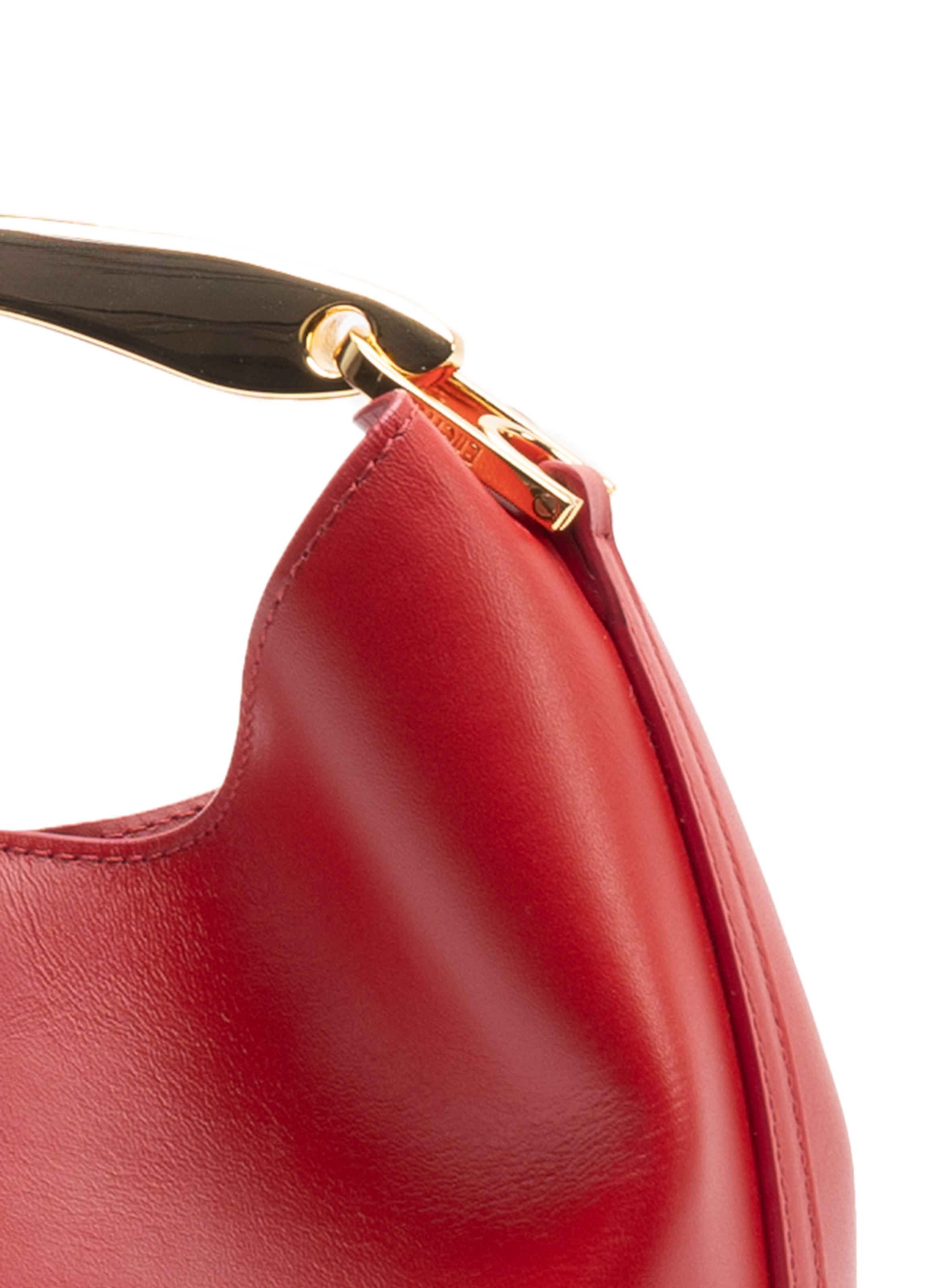 Small Boomerang Leather Red - 5