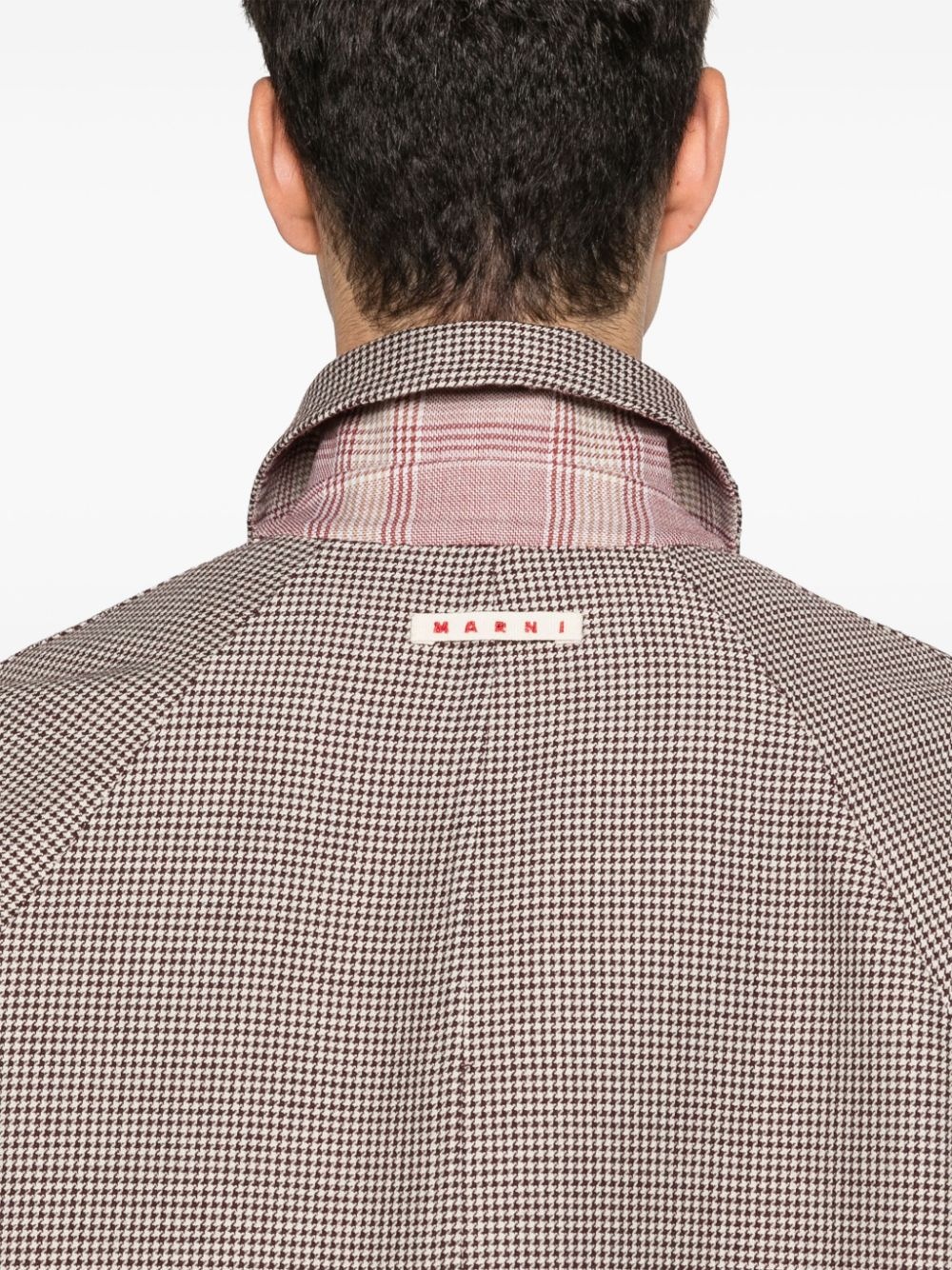 houndstooth-print coat - 5