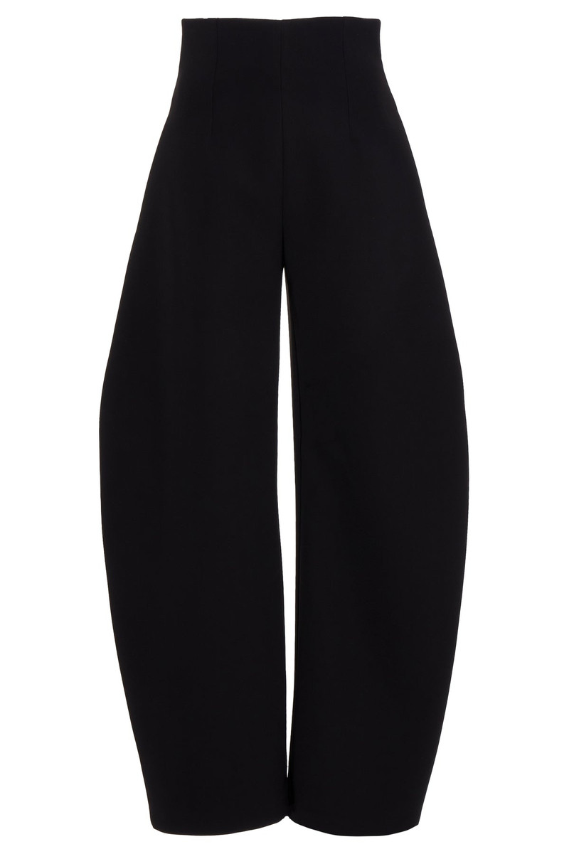 ROUNDED TAILORED TROUSERS BLACK 1