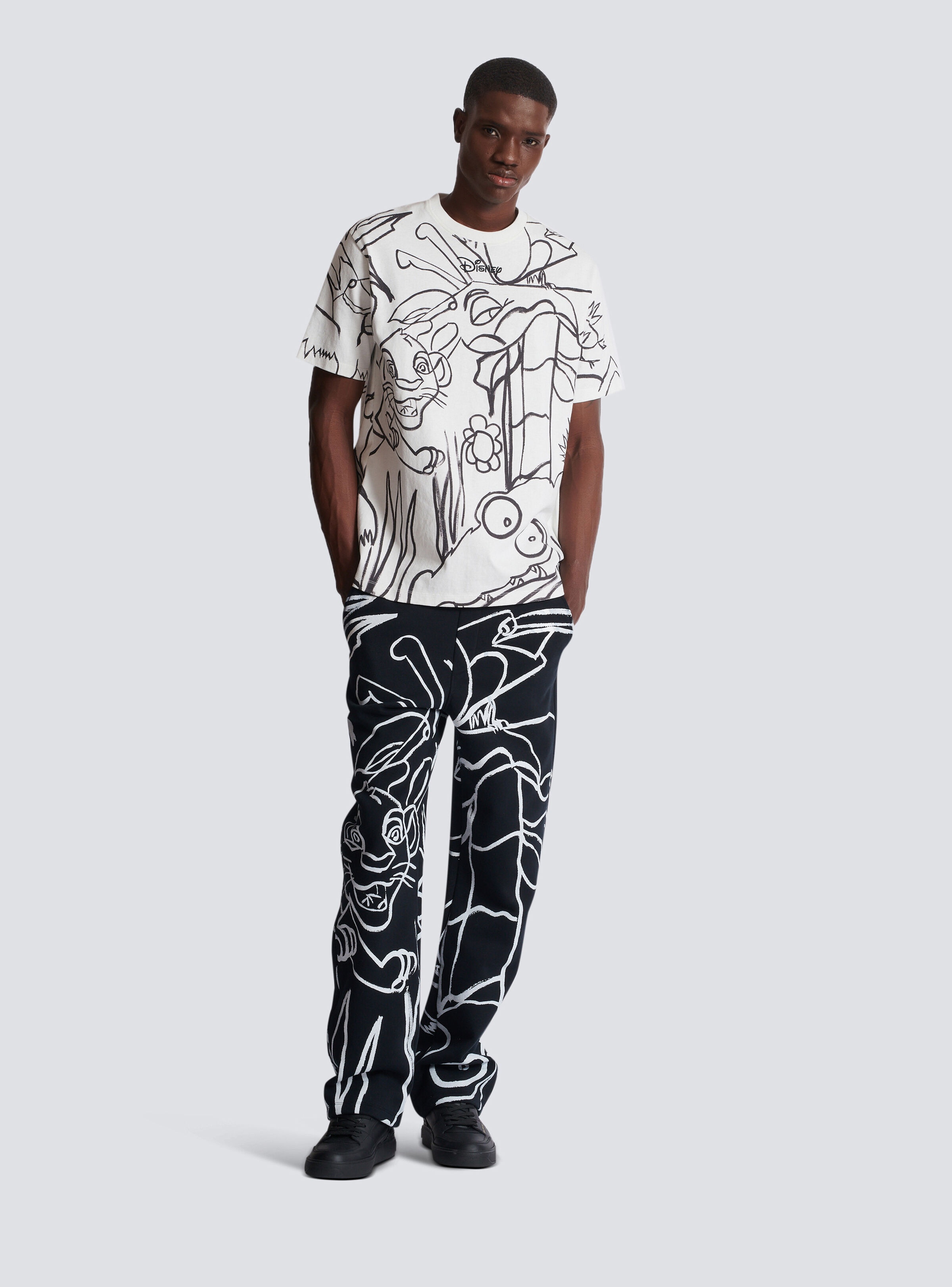 Disney x Balmain: The Lion King - Joggers with Enfant Précoce print - 2