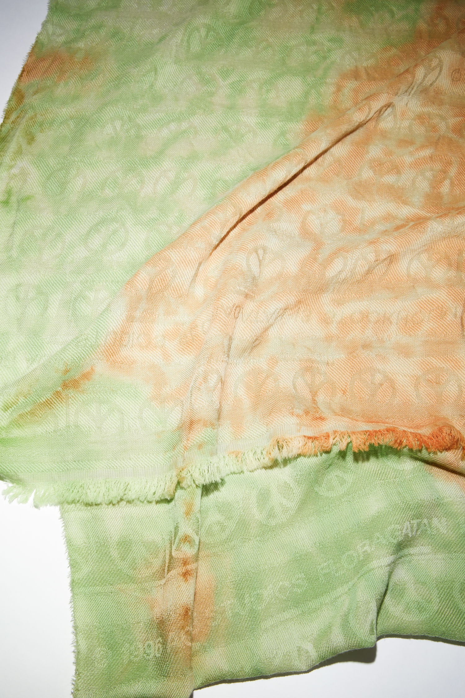 Tie-dye peace scarf - Green/orange - 4