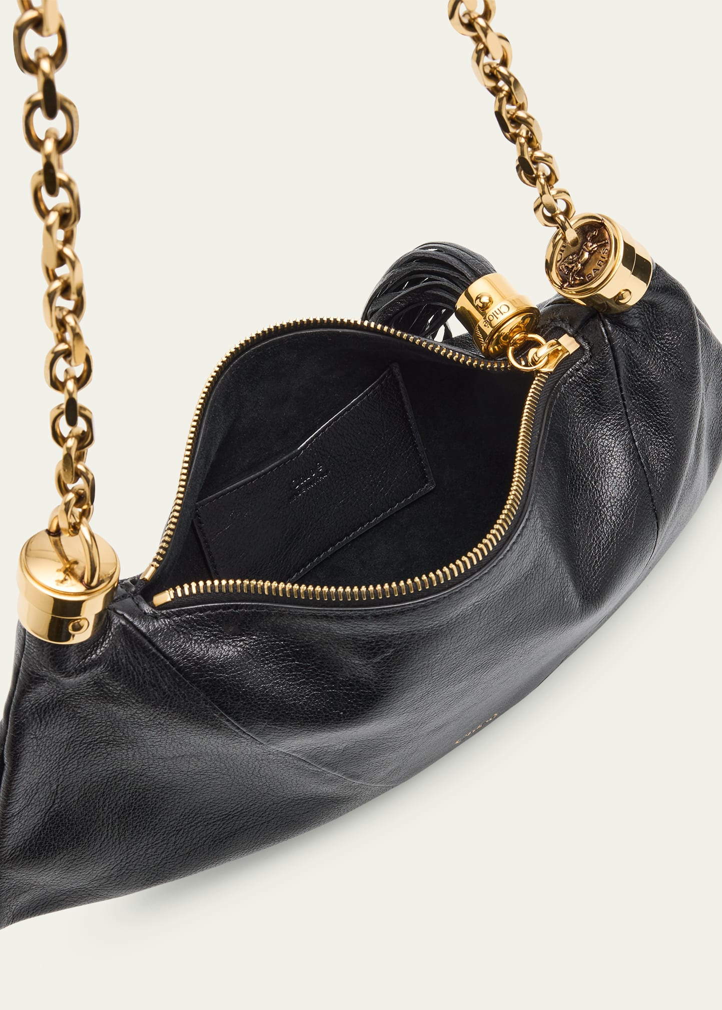 Small Foulard Tassel Shoulder Bag in Buffalo Leather - 4
