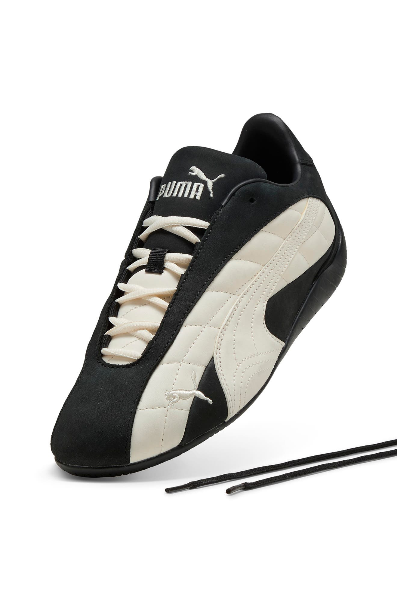 PUMA Speedcat Plus Quilted Sneaker in Puma Black/Frosted Ivory at Nordstrom - 6