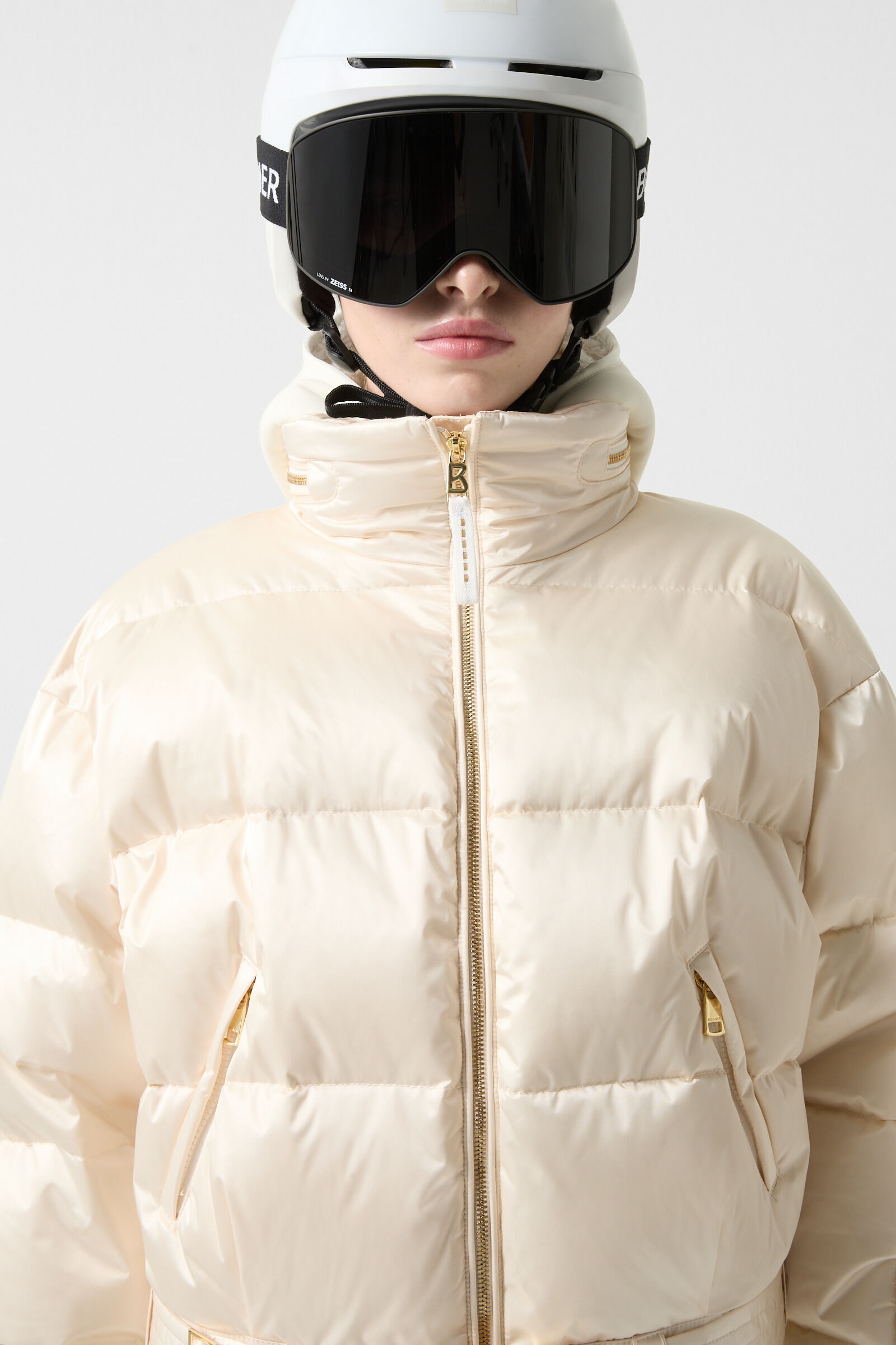 Aya Two-in-one ski overalls in Cream - 3