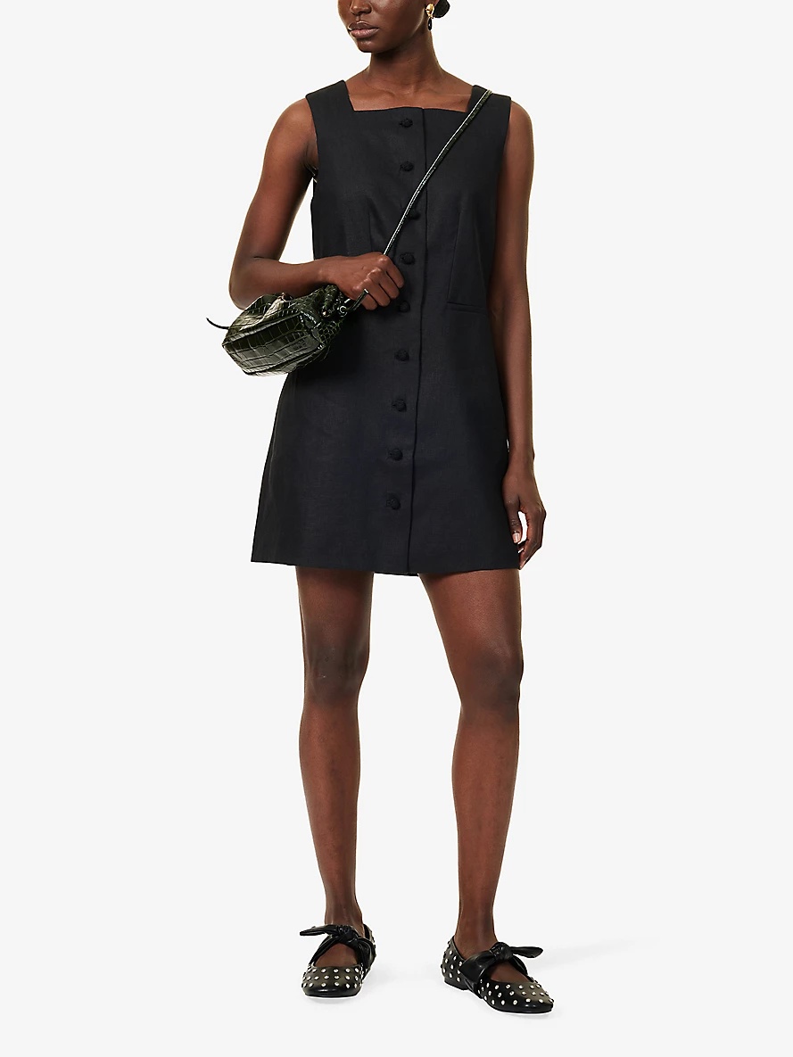 Rio sleeveless linen mini dress - 2