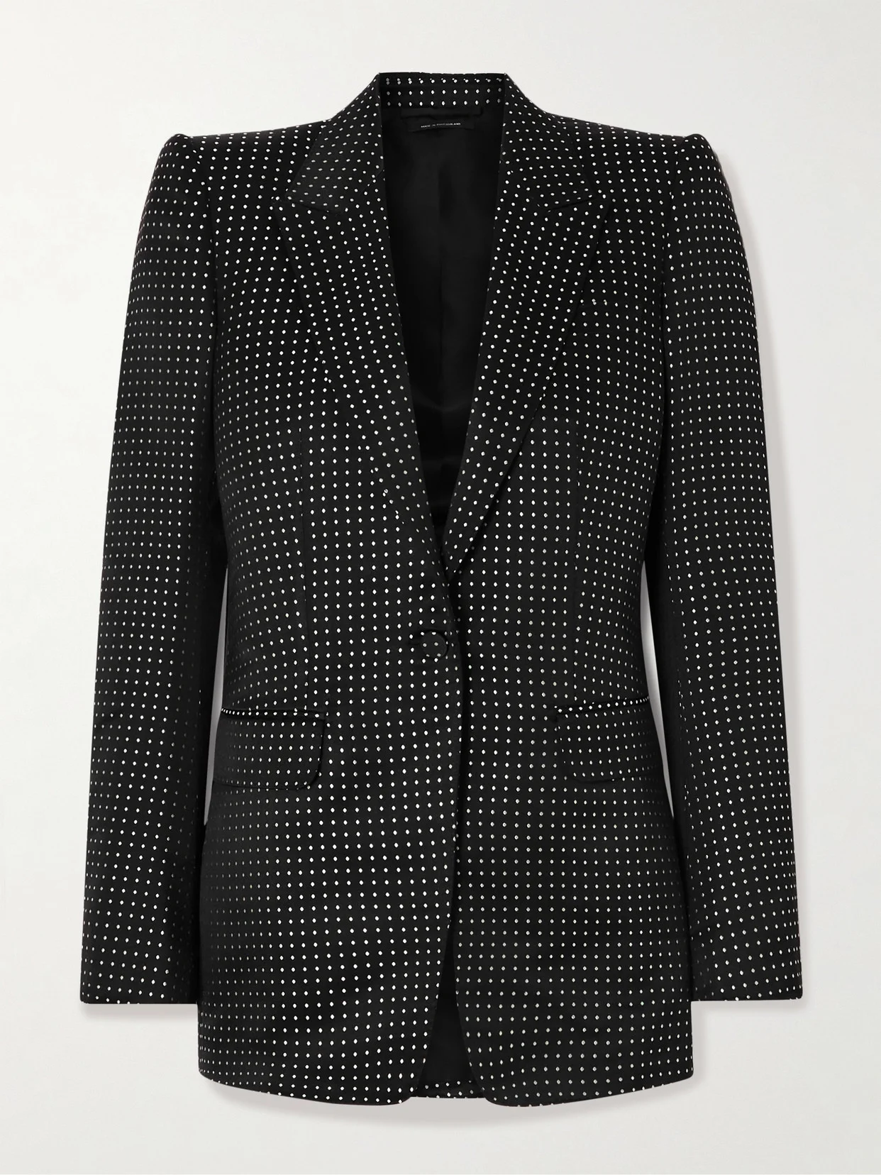 Polka-dot Duchesse Silk-jacquard Blazer - 1