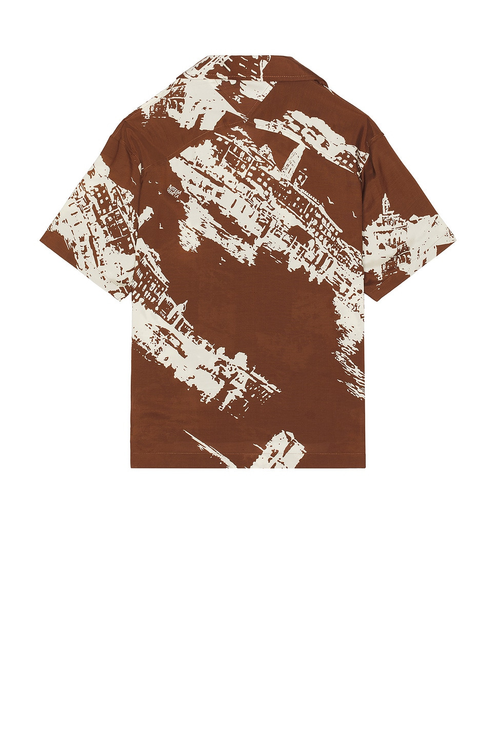 Postcard Print Silk Shantung Short Sleeve Shirt - 2