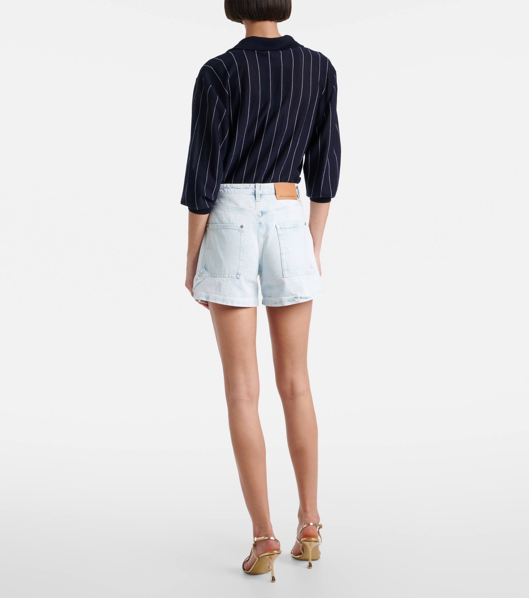 Mid-rise denim shorts - 3