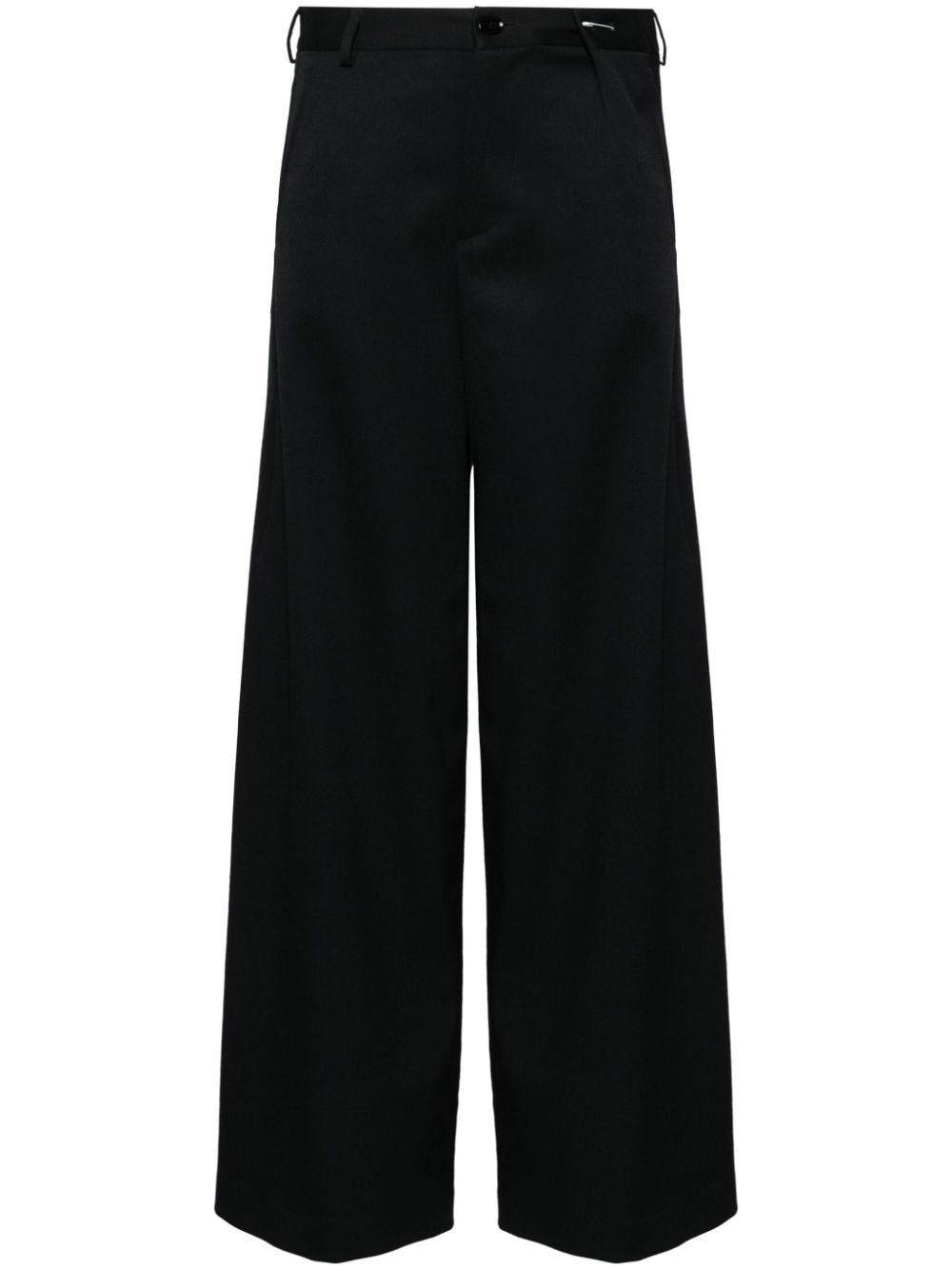 folded-detail tailored palazzo pants - 1