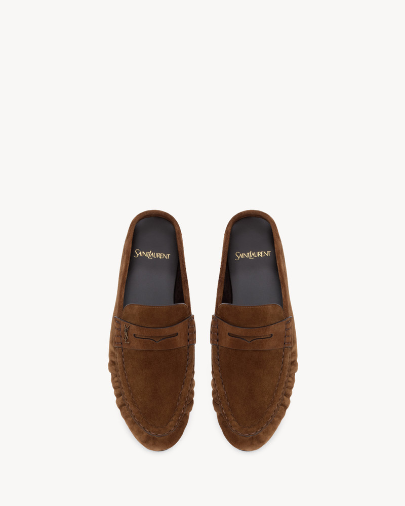 SAINT LAURENT LE LOAFER MULES IN SUEDE outlook