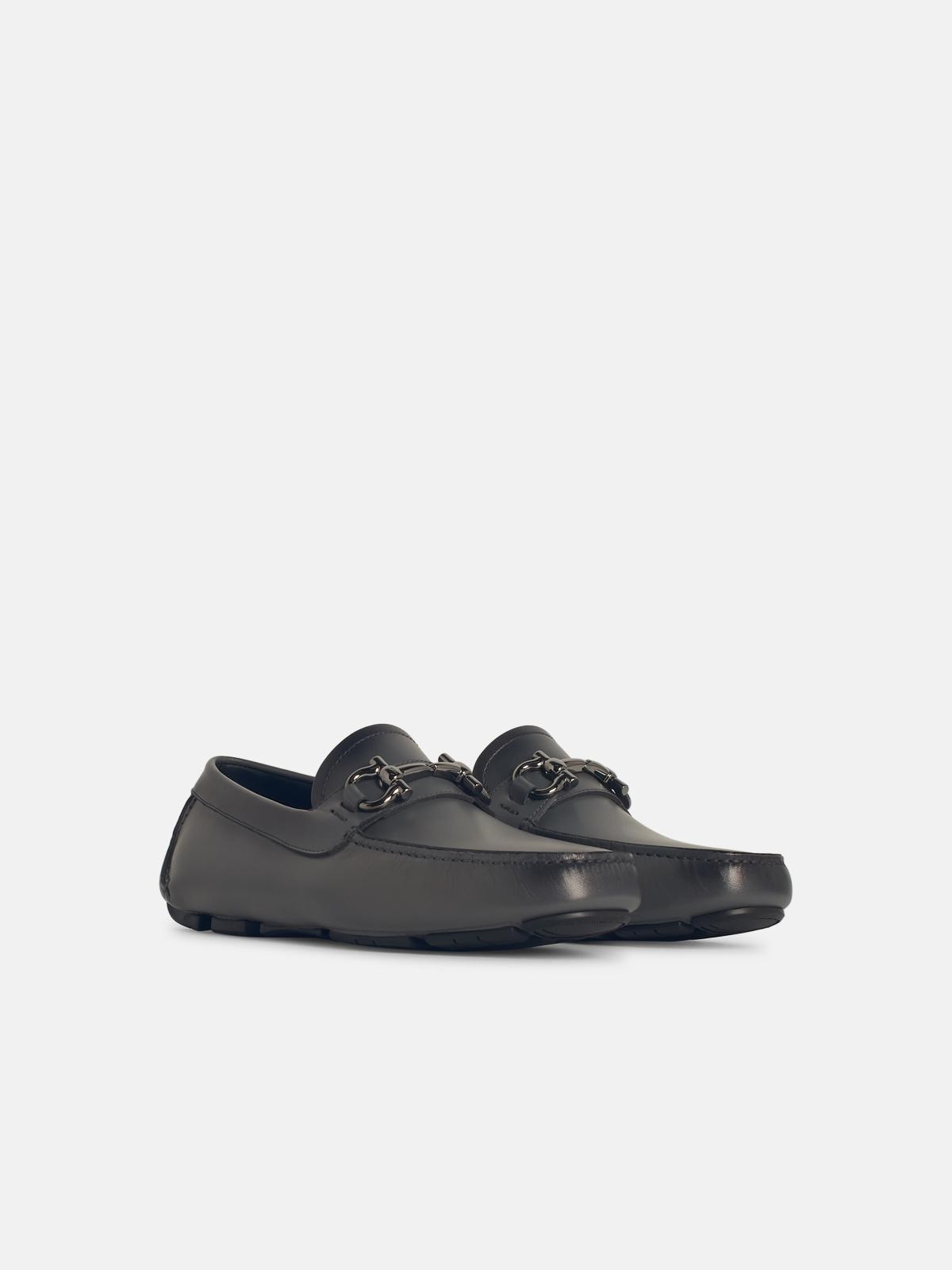 BLACK LEATHER LOAFERS - 2