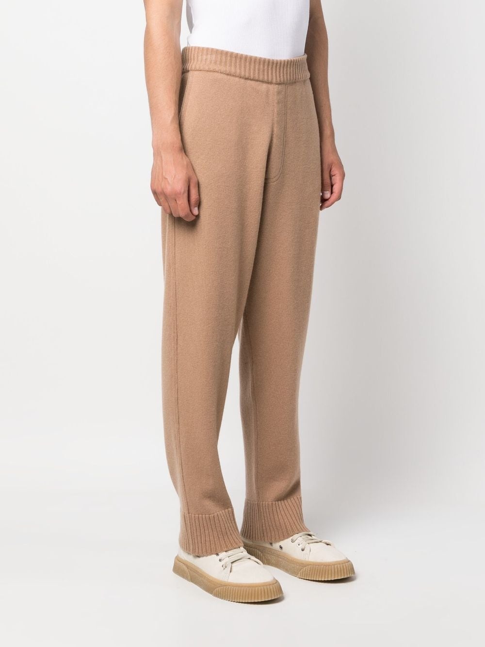 straight-leg fine-knit trousers - 3