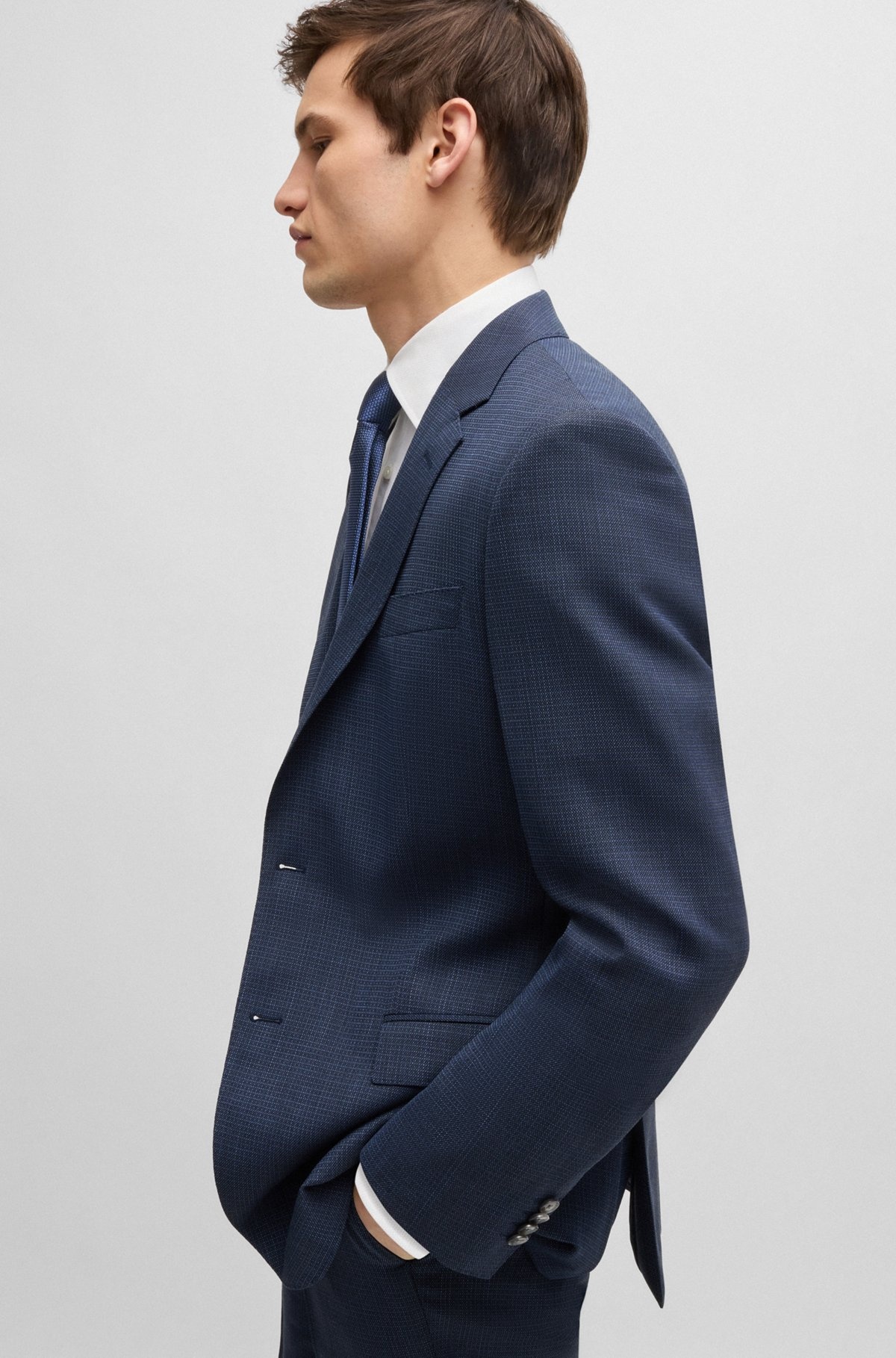 SLIM-FIT SUIT IN STRETCH CLOTH - 5