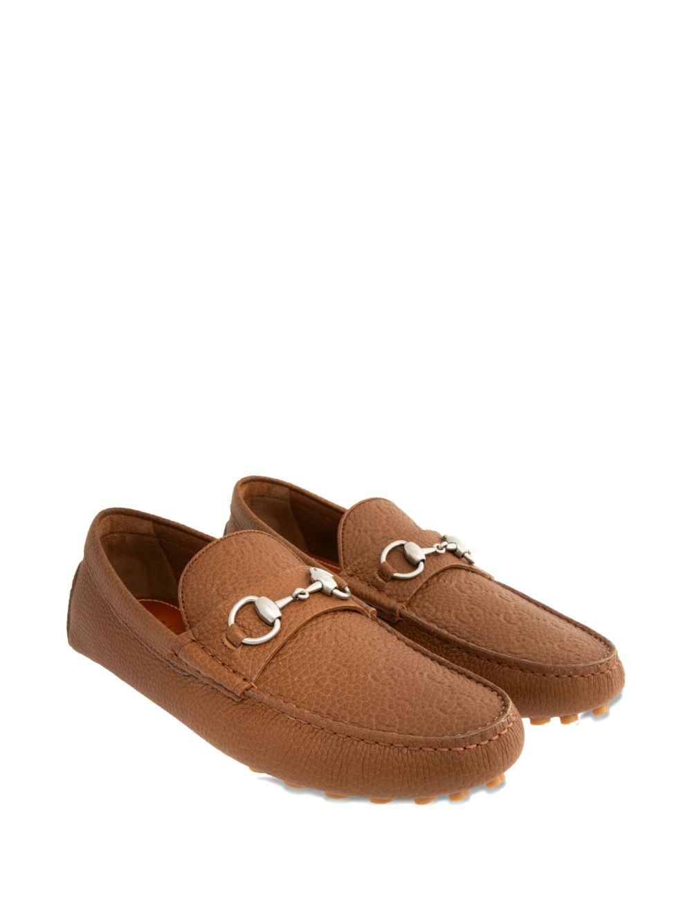 horsebit pebble-grain loafers - 2