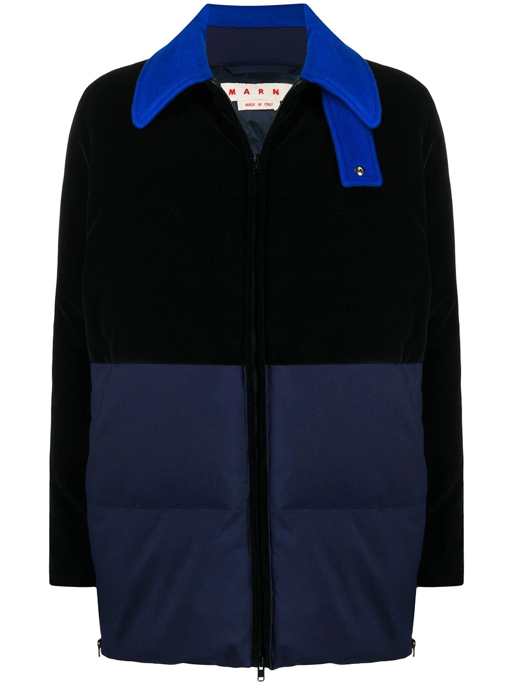 contrast panel detail padded jacket - 1