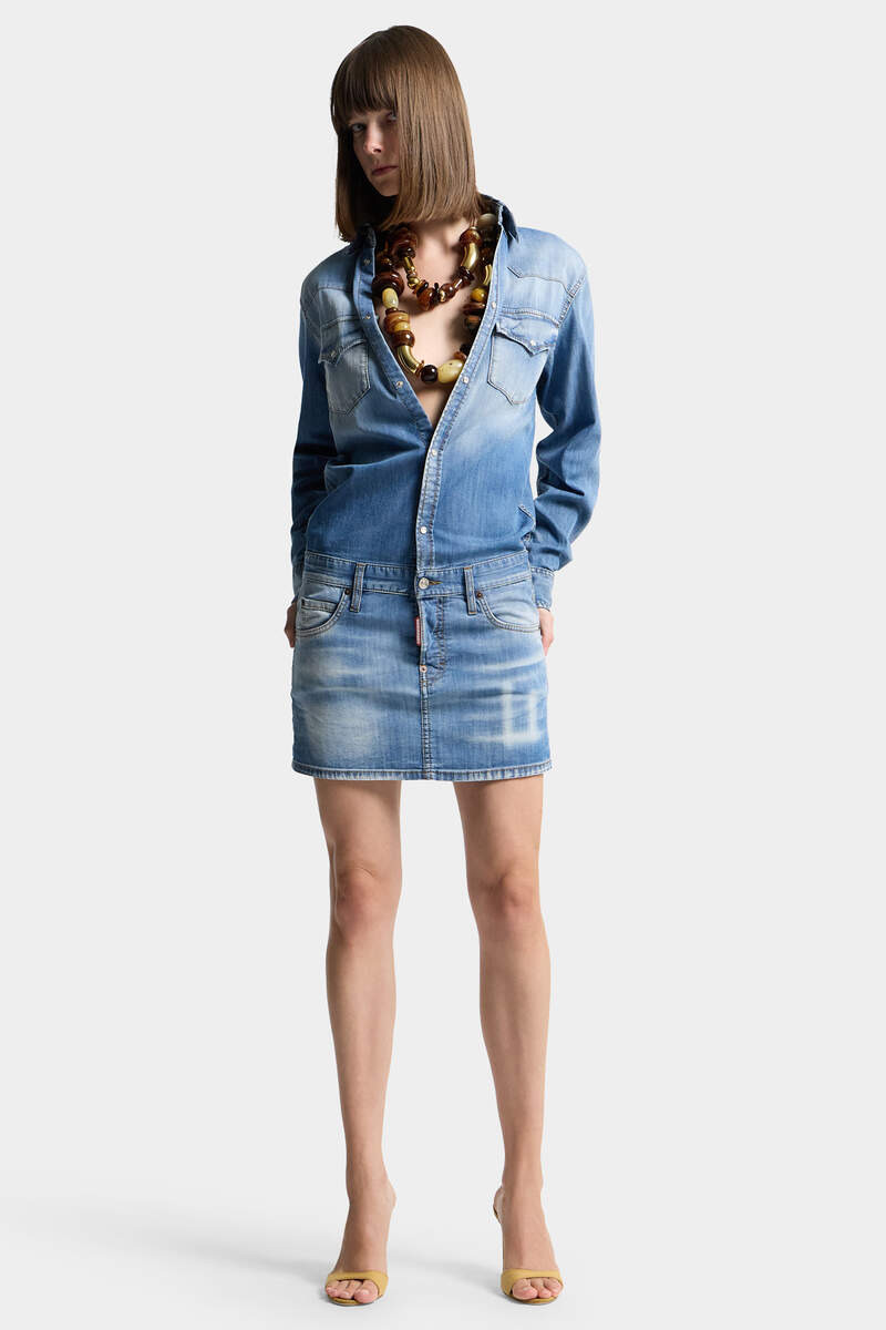 LIGHT WASH TRUCKER DRESS 3