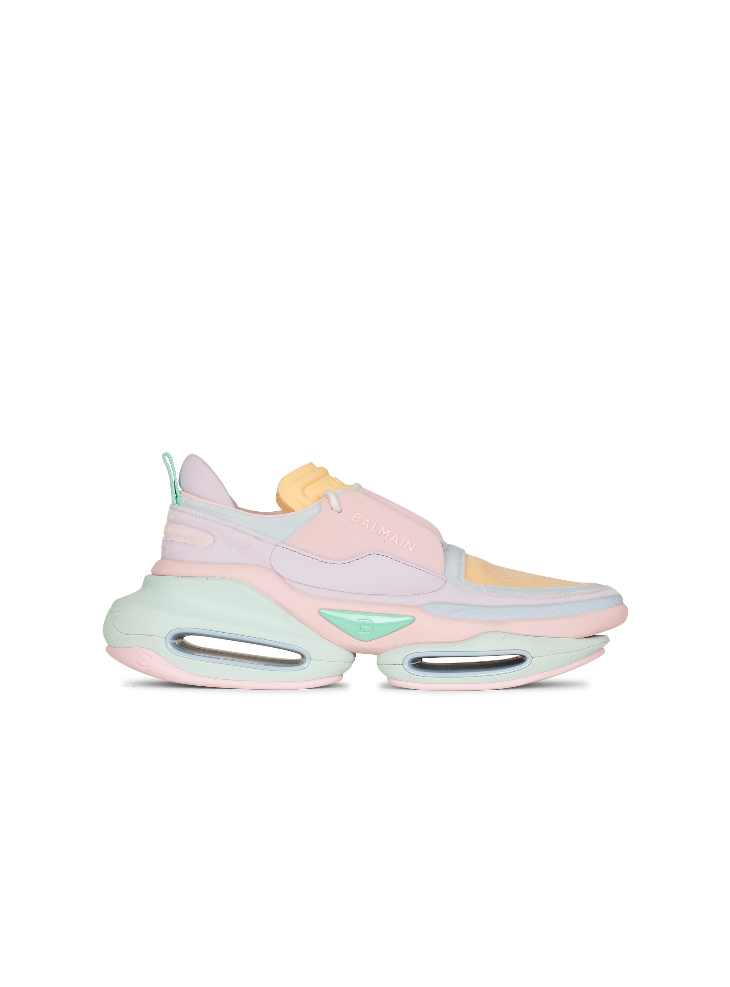 Multicolored velvet B-Bold low-top sneakers - 1