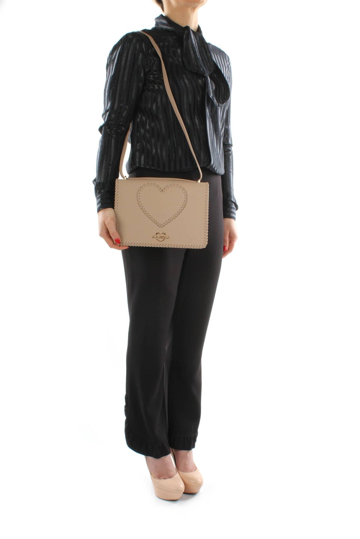 Crossbody Bag Polyurethane Pink Nude Pink - 4