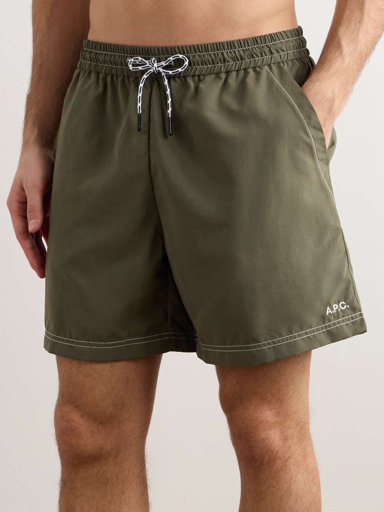 Straight-Leg Long-Length Logo-Embroidered Swim Shorts - 2