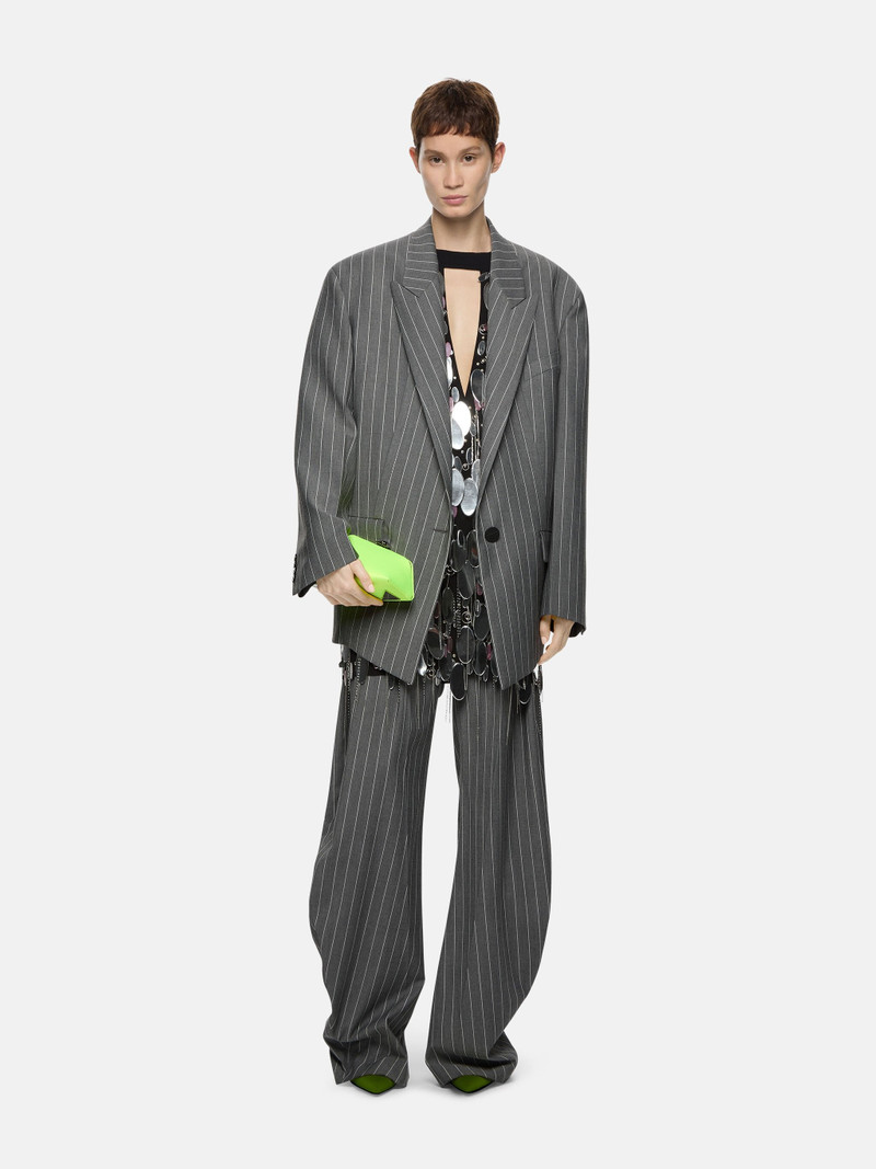 THE ATTICO ''GLEN'' GREY AND WHITE BLAZER outlook