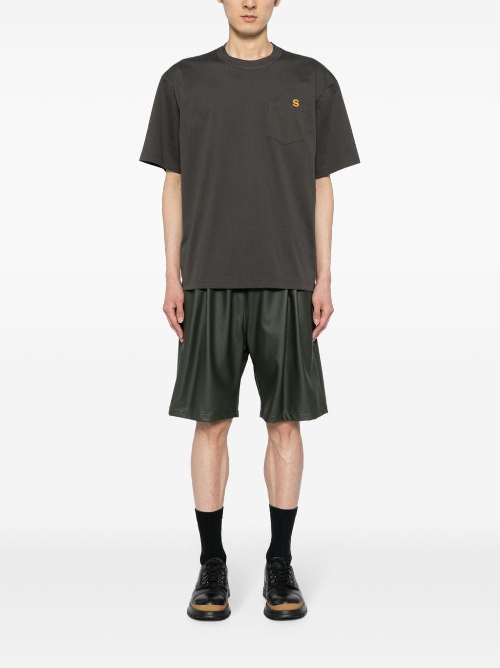 S crew-neck cotton T-shirt - 2