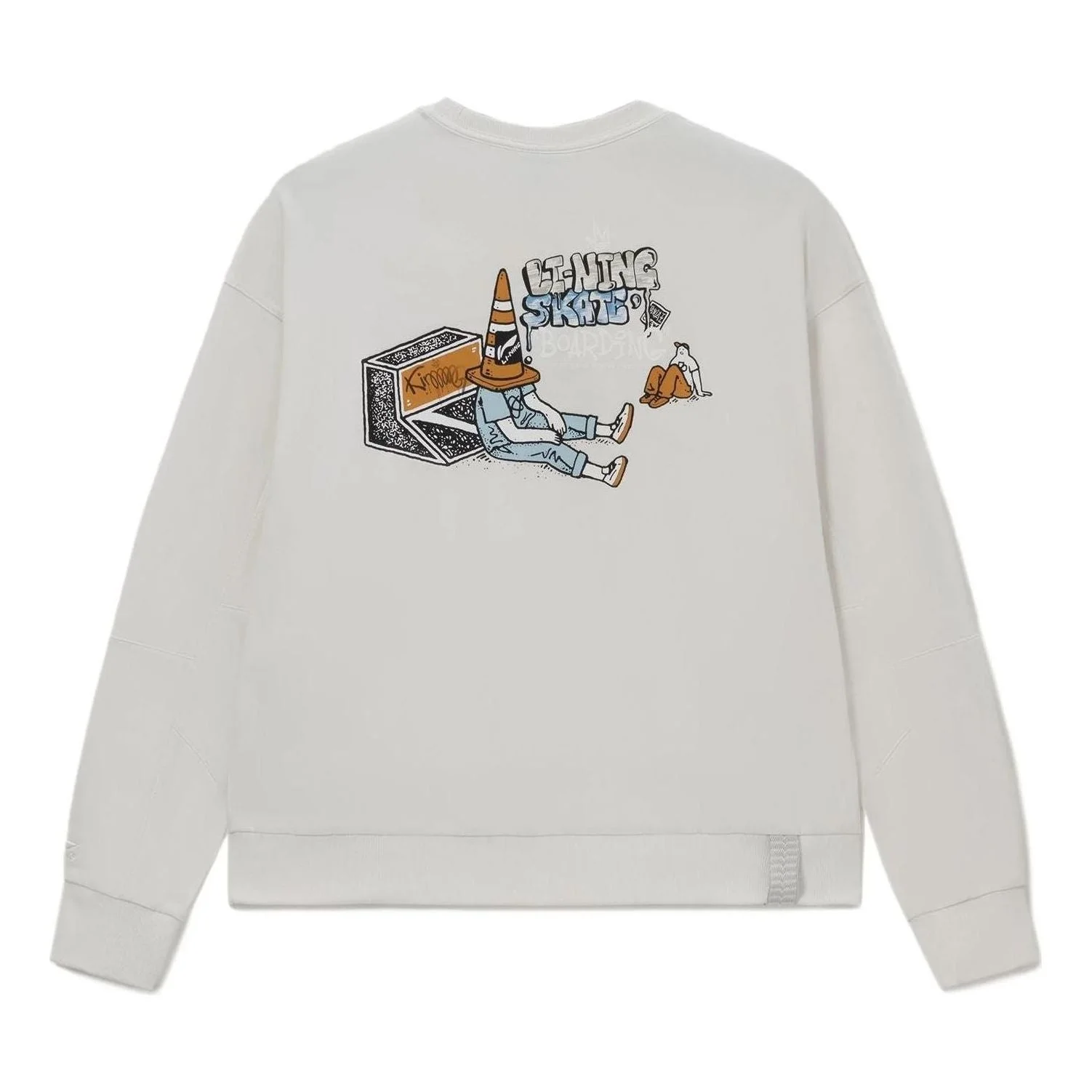 Li-Ning Skateboard Series Cartoon Printing Pullover 'Creamy White' AWDS165-2 - 1