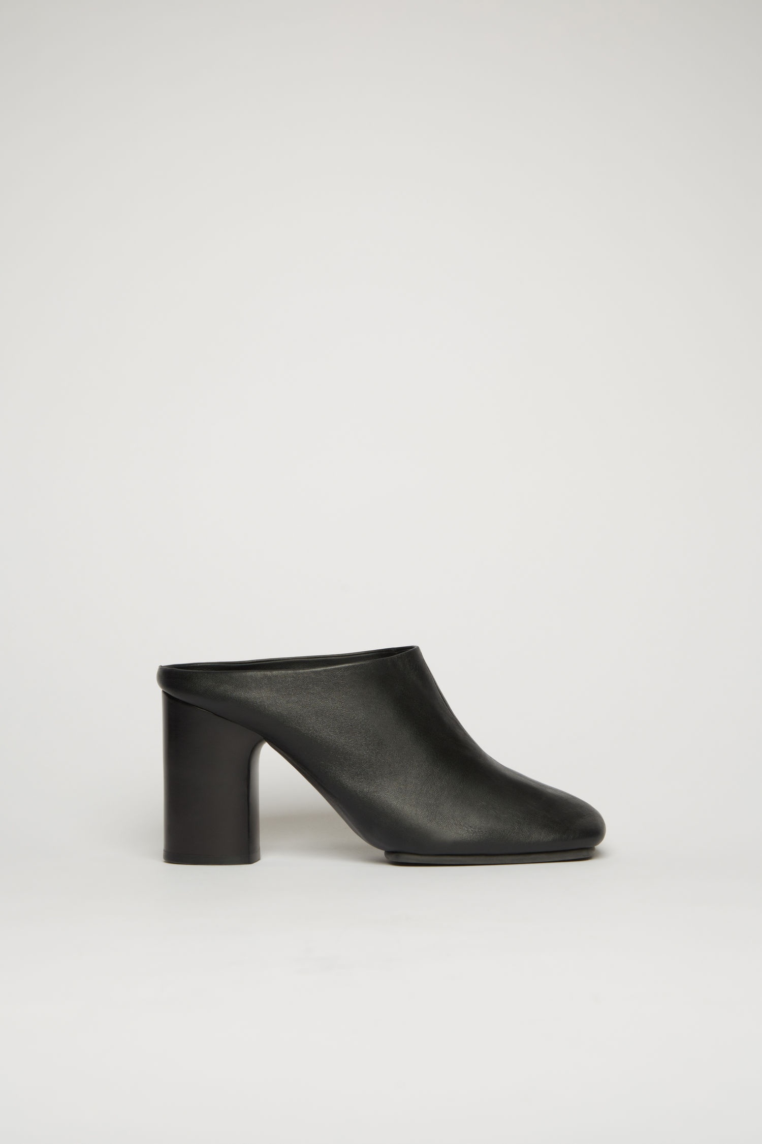 Leather mules black - 1