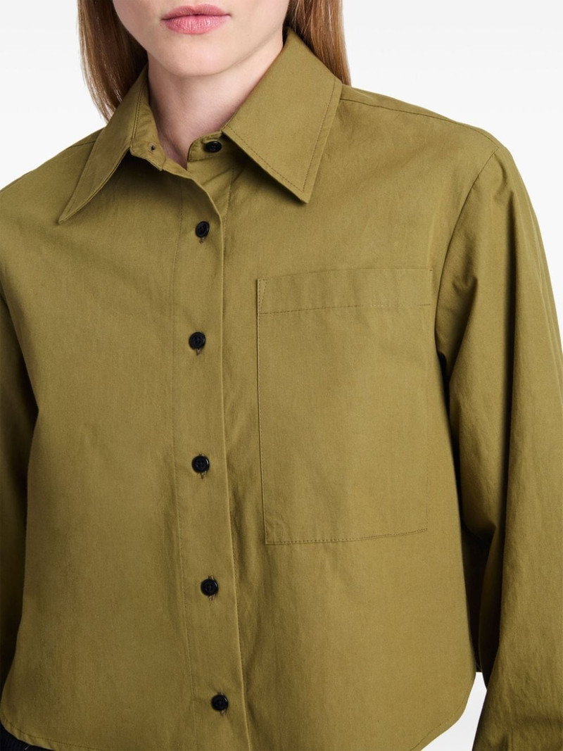 long-sleeve poplin cropped shirt 6