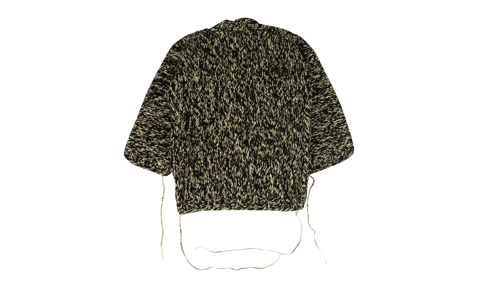VIRGIL ABLOH Black/White Rope Knit Cardigan - 2