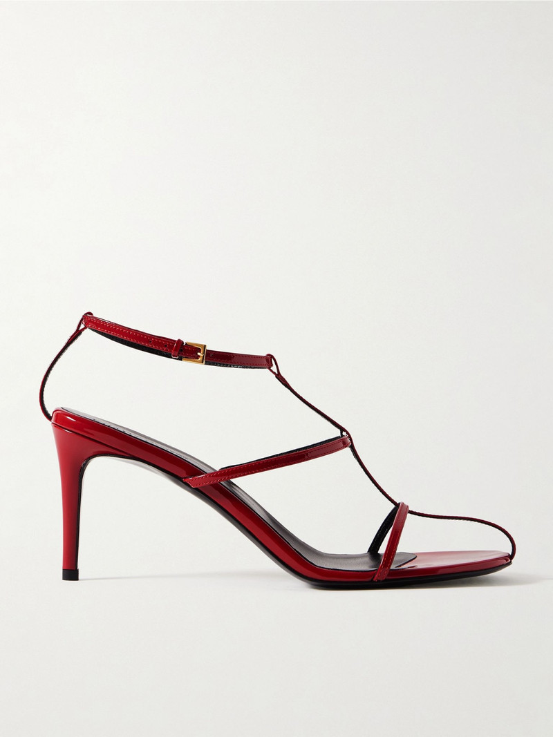 Cage patent-leather sandals Red 1