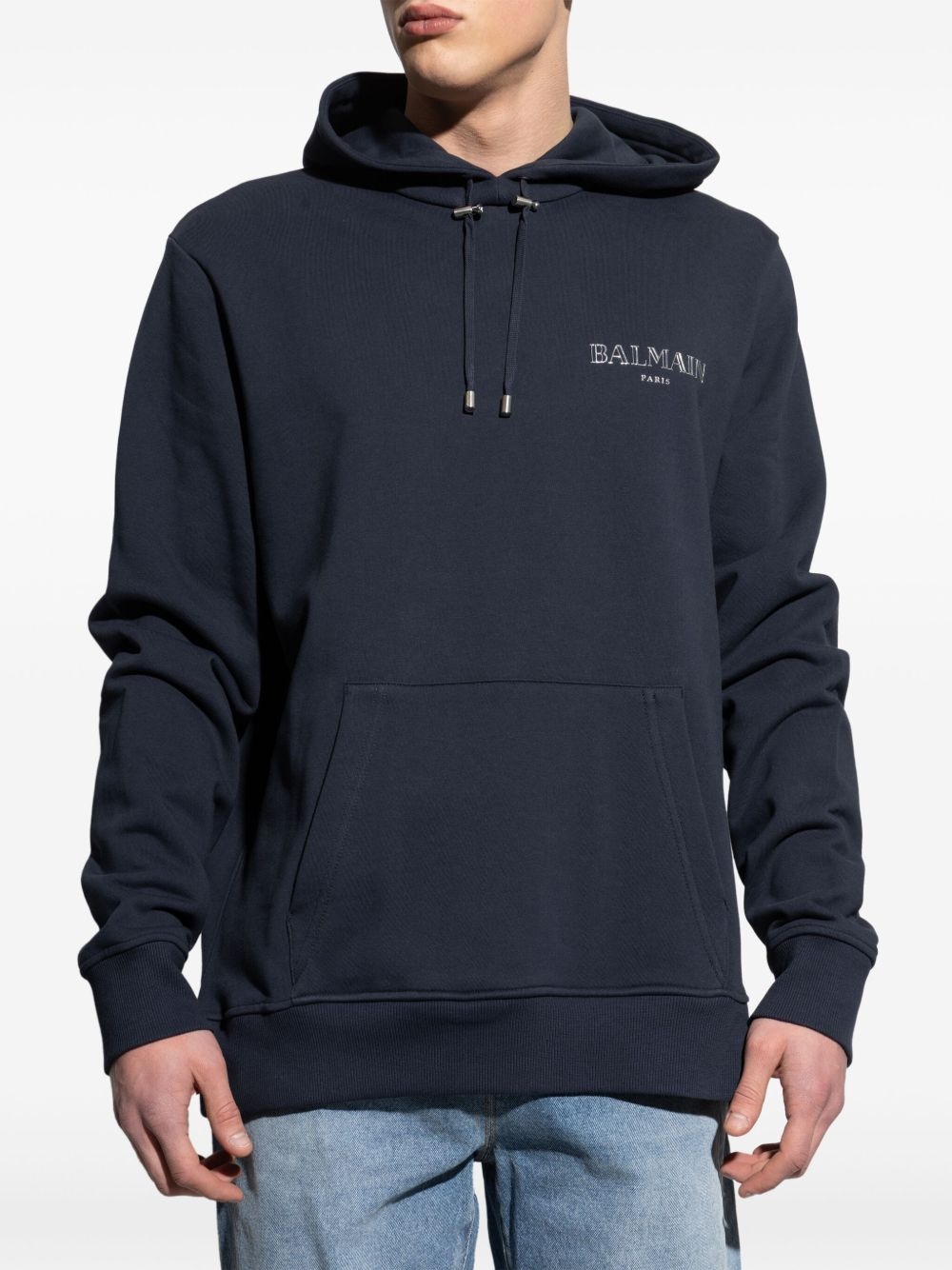 logo-graphic drawstring hoodie - 3